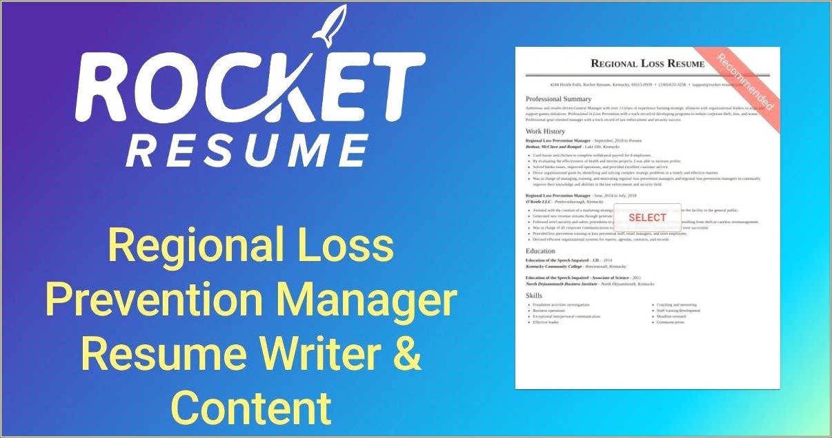 Basic Resume Summary For Loss Prevention Resume