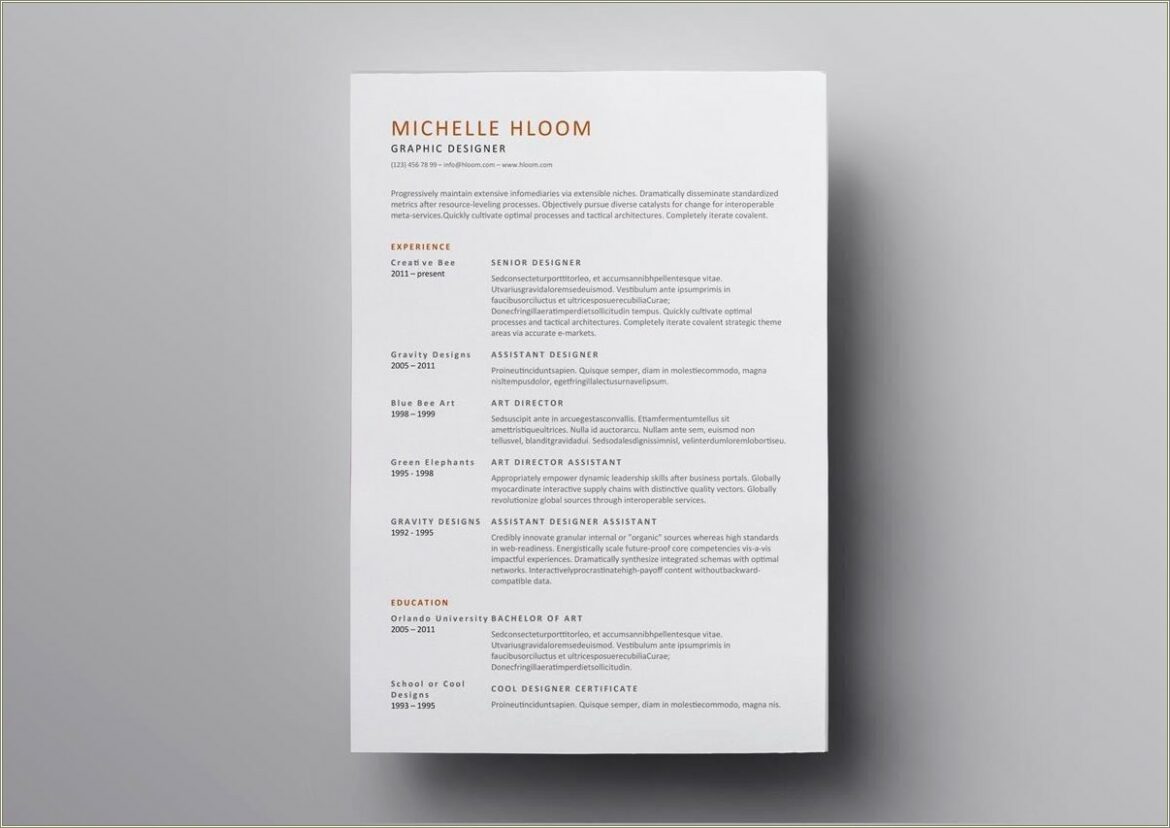 Basic Resume Template For Open Office