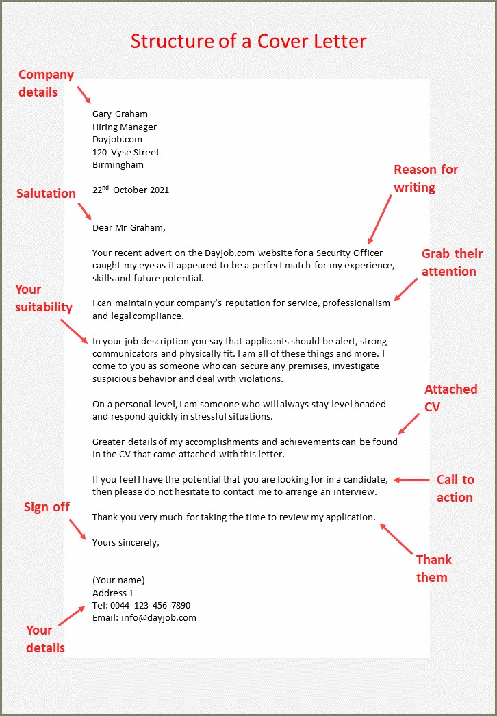 Basic Sample Cover Letter For Resume