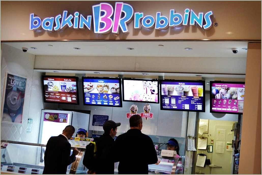 Baskin Robbins Work Experience On Resume