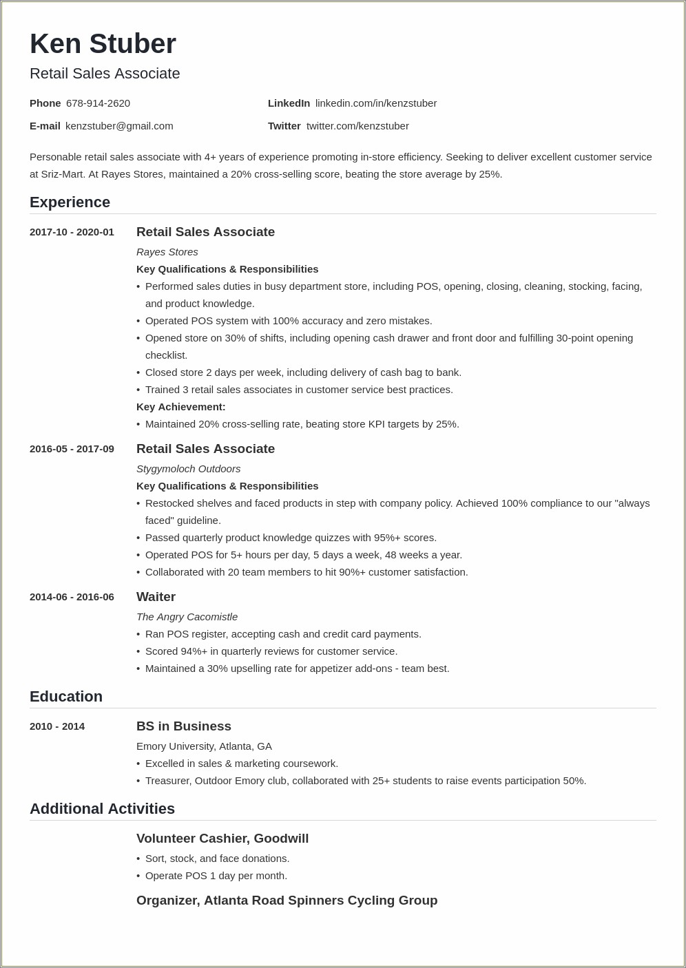 Beauty Consultant Sales Associate Resume Summary