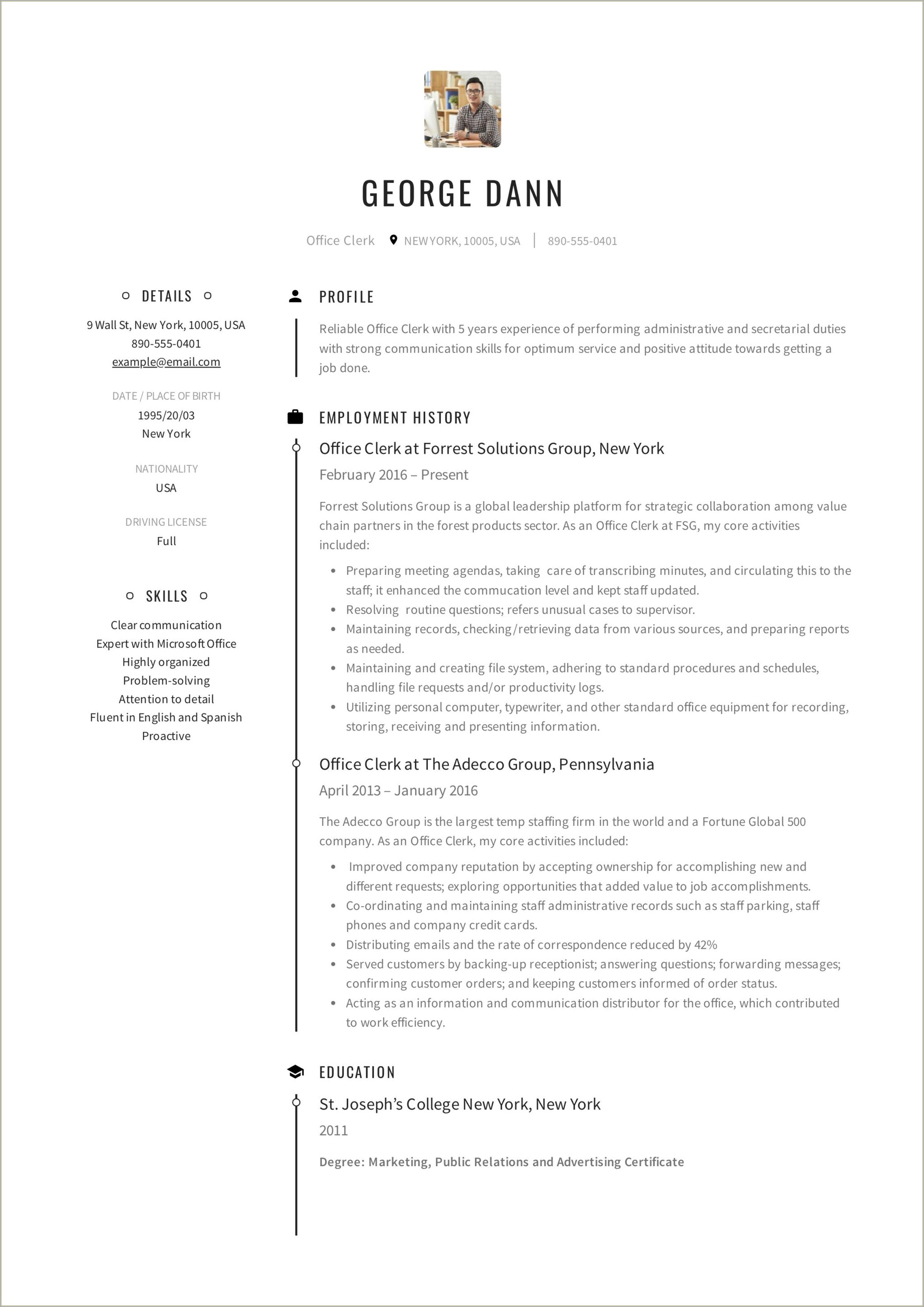 Beauty Specialist Clerk Description For Resume