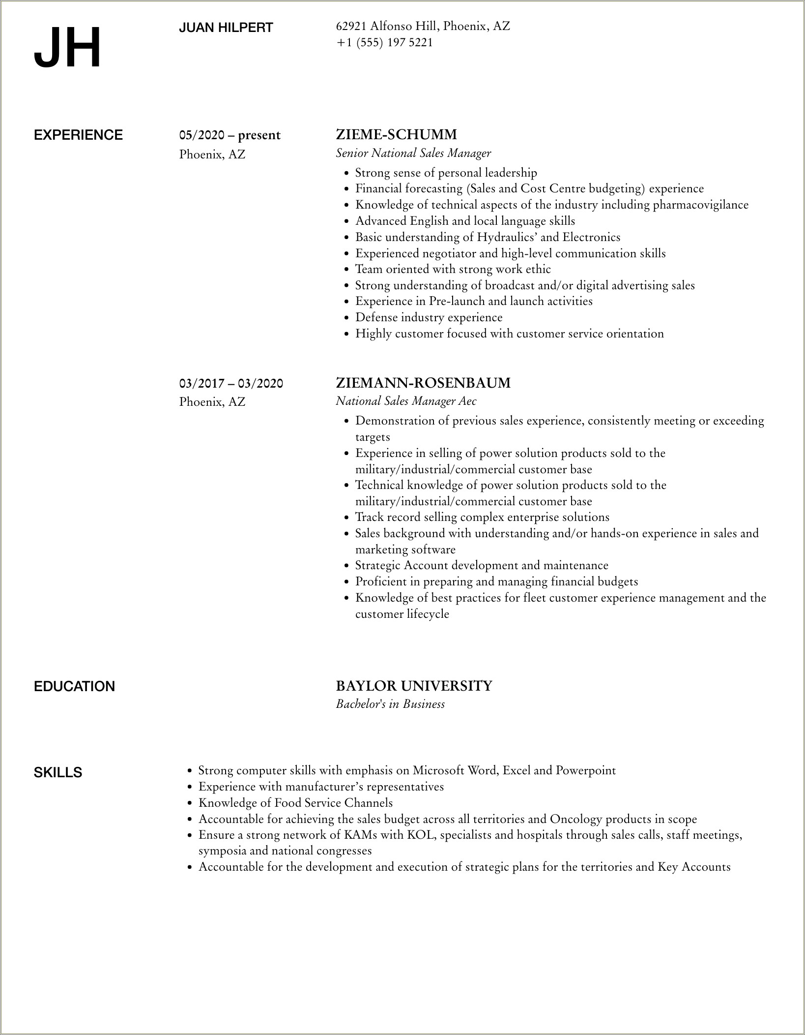Beauty Supply Sales Manager Resume Examples 2017