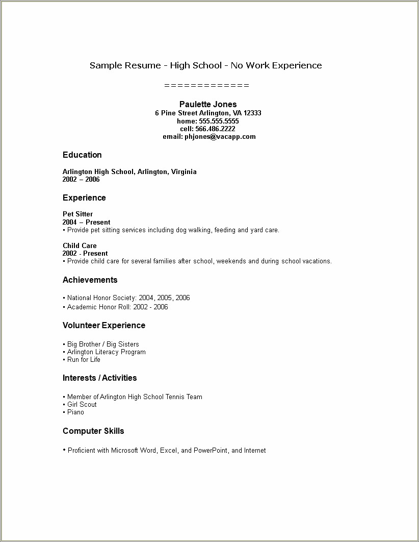 Before And After School Program Resume