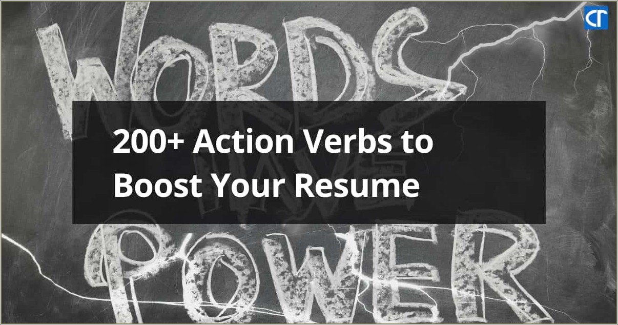 Best Action Verbs In A Resume
