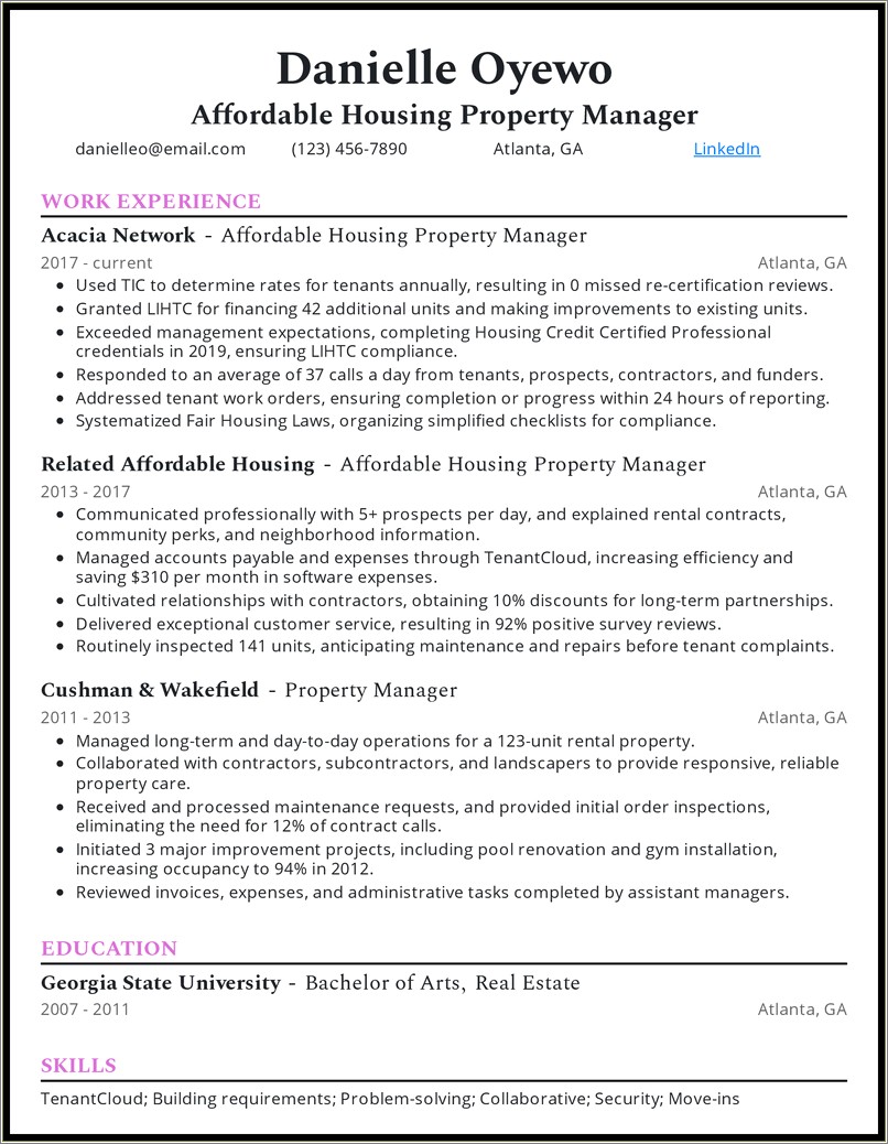 Best Apartment Community Manager Sample Resume Objective