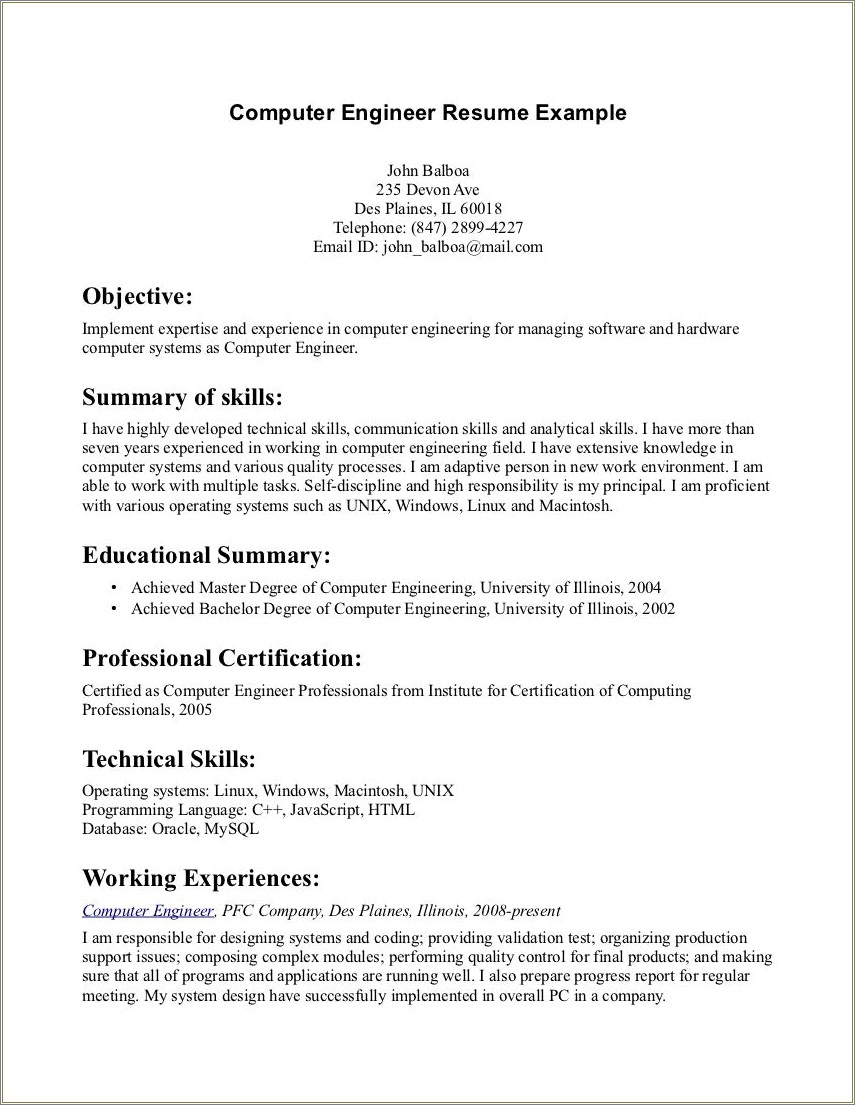 Best Business Objectives Examples On Resume