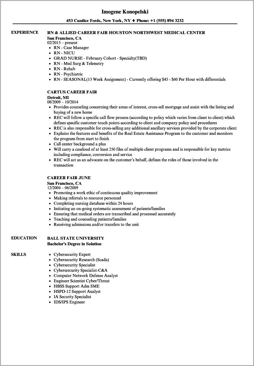 Best Career Fair Resume Templates To Download