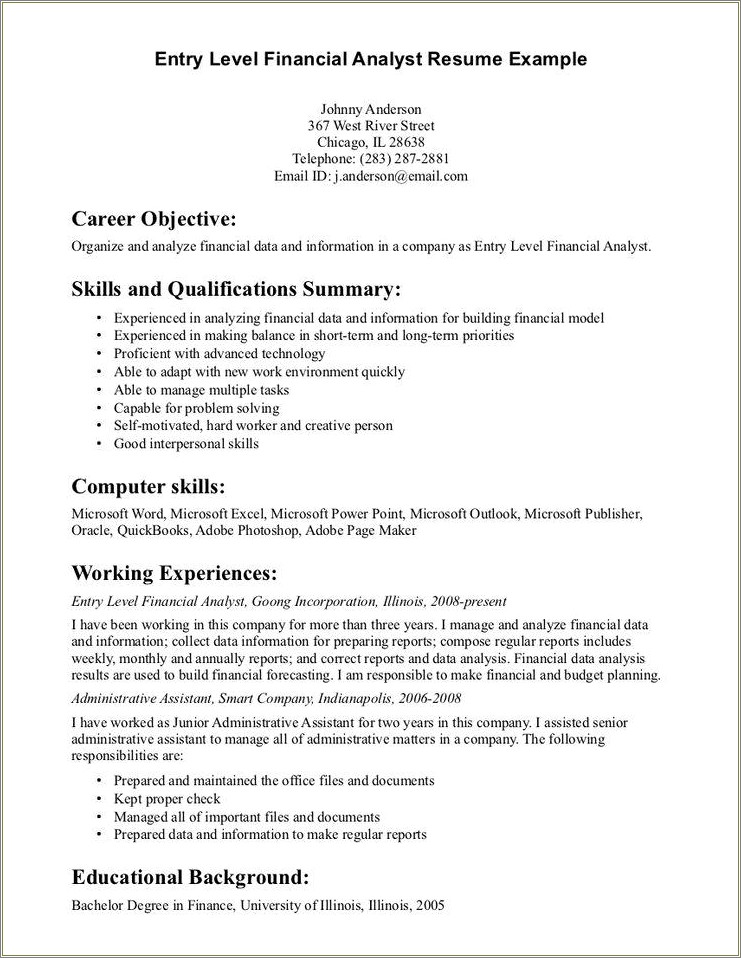 Best Career Objectives For A Resume