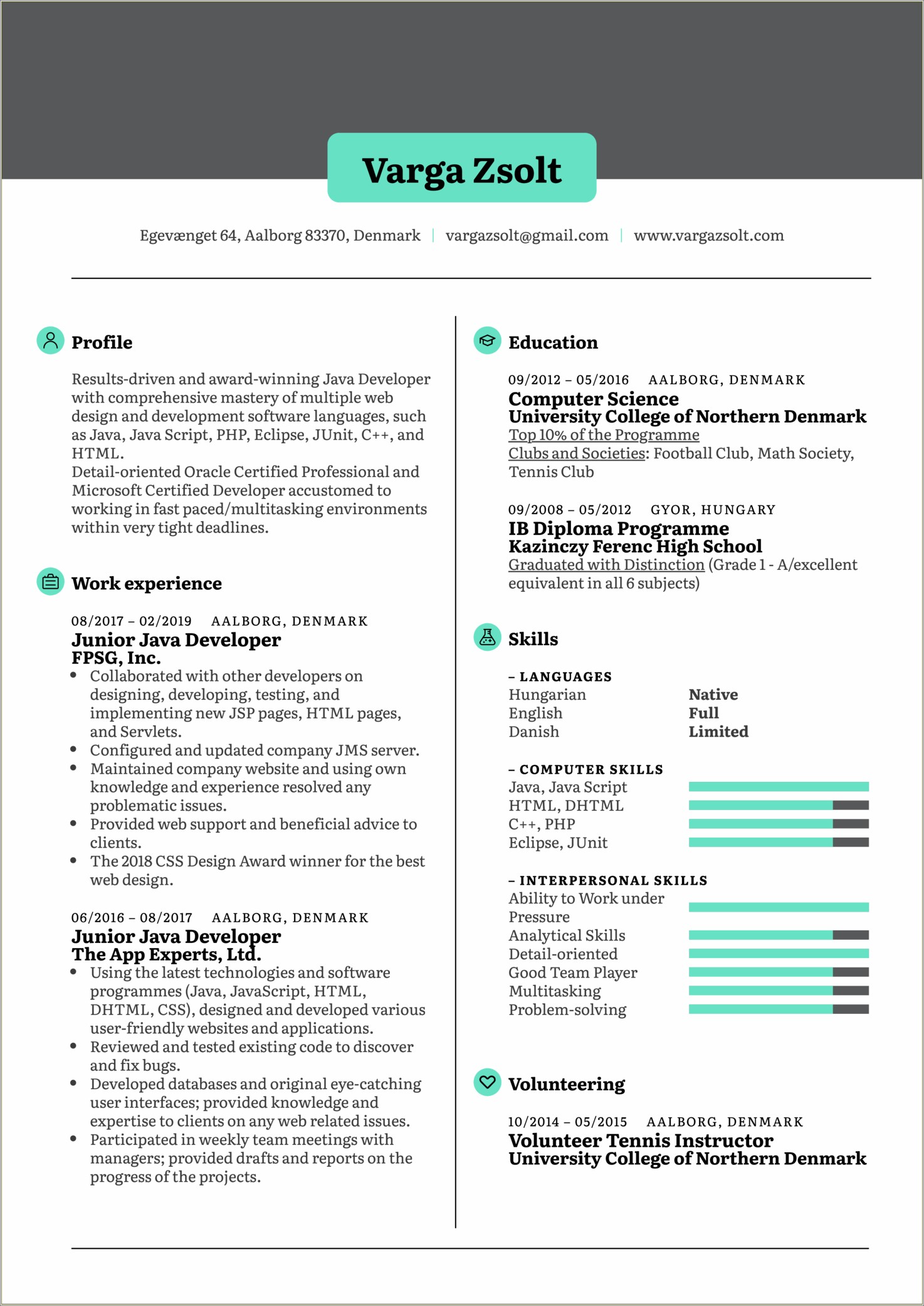 Best Current Resume Format Examples 2019
