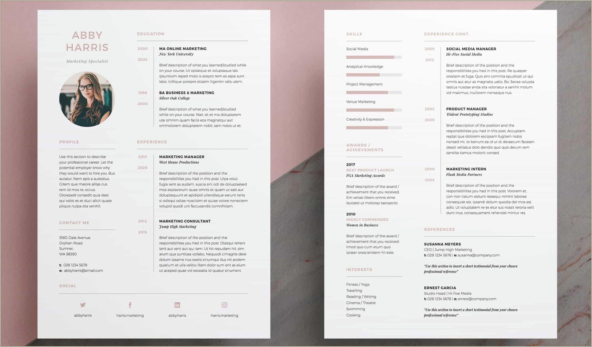 Best Font And Layout For Resume