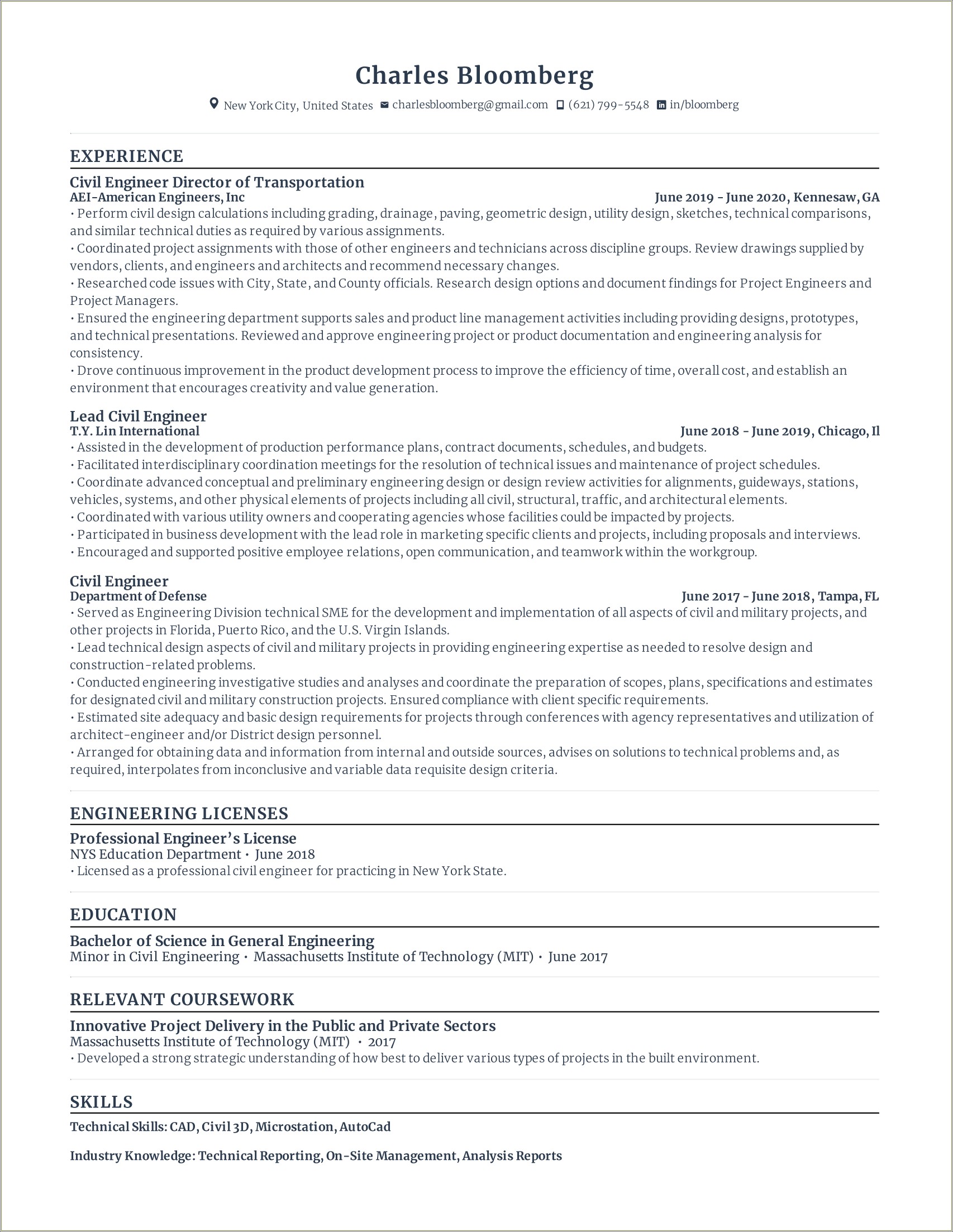 Best Font For An Engineering Resume