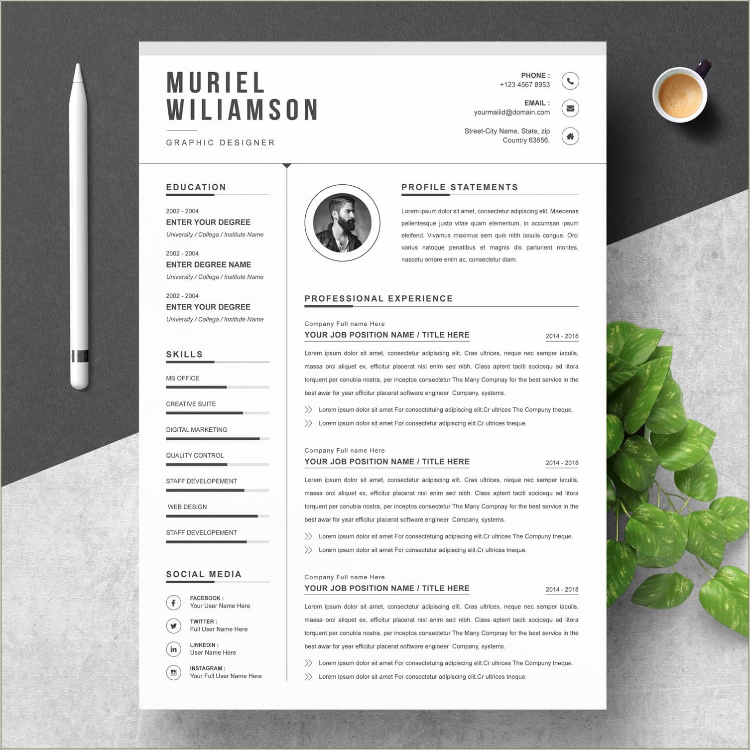 Best Font For Graphic Designer Resume