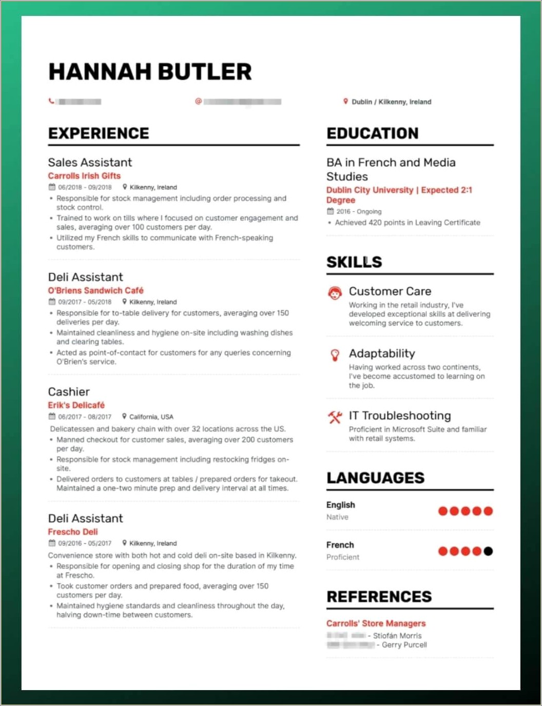 Best Font For Onscreen And Offscreen Resume