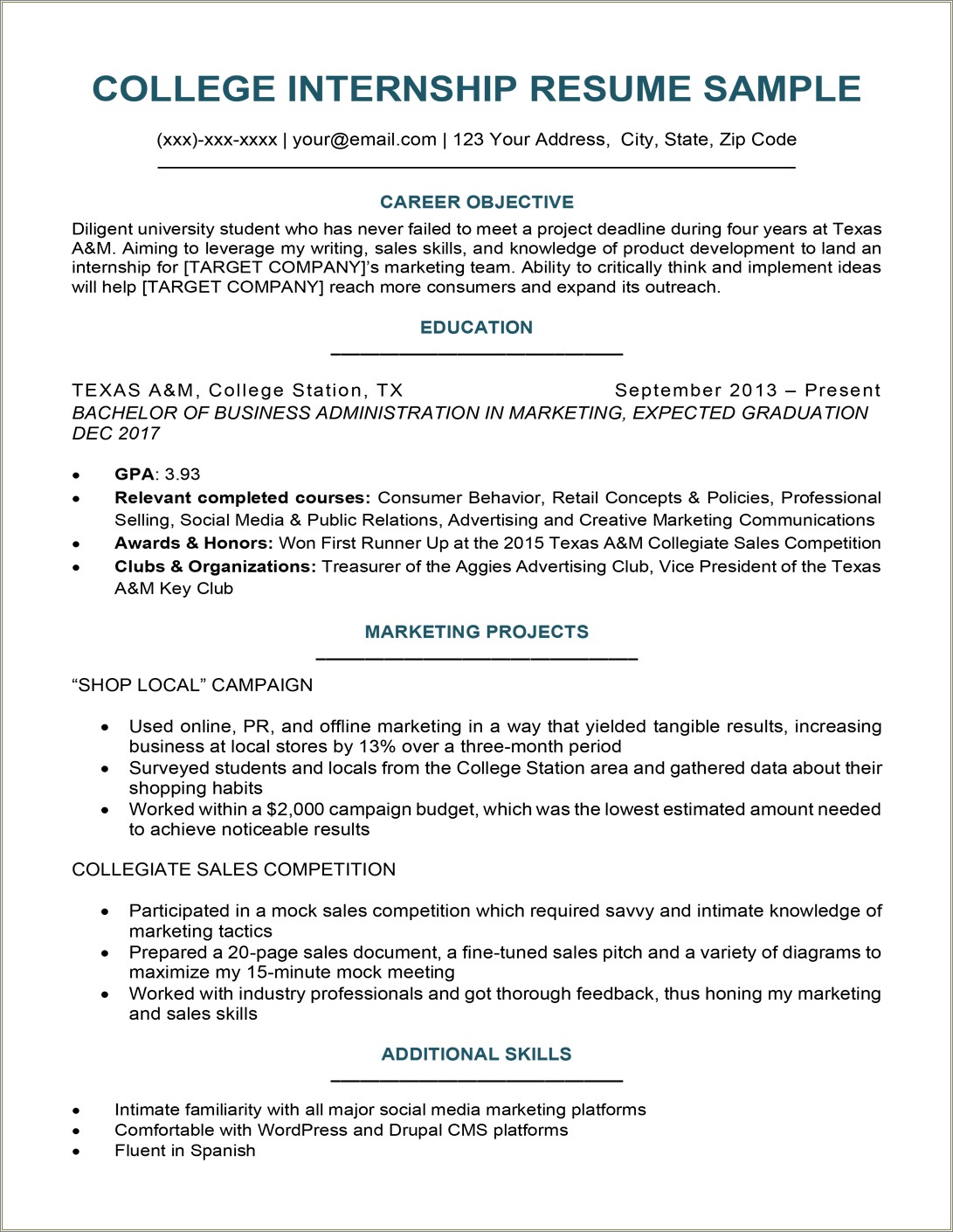 Best Font For Recent College Grad Resume