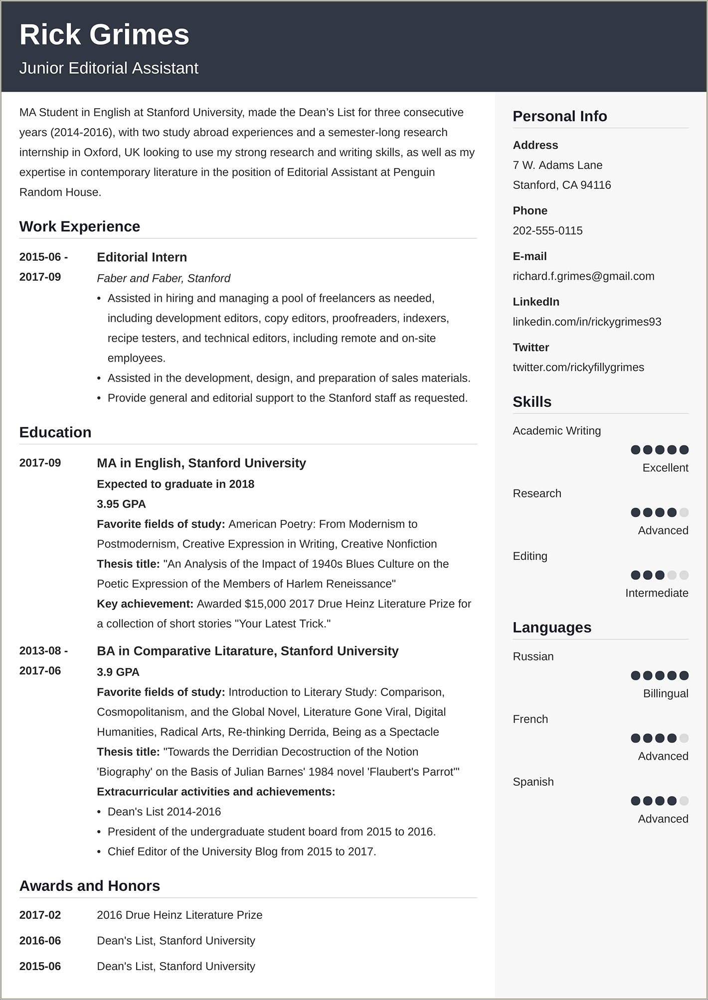 Best Font For Resume In 2017