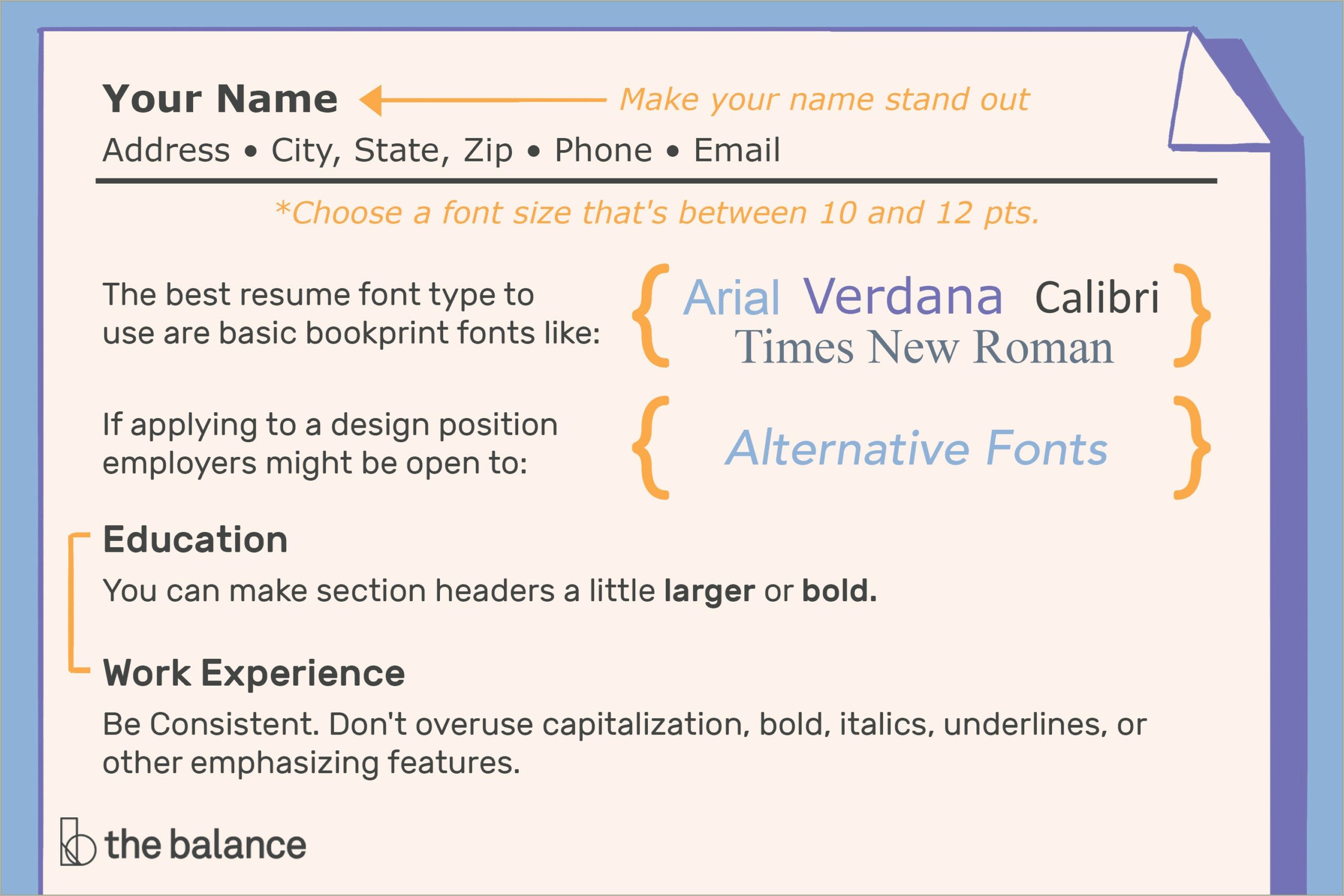 Best Font For Resume In Pages