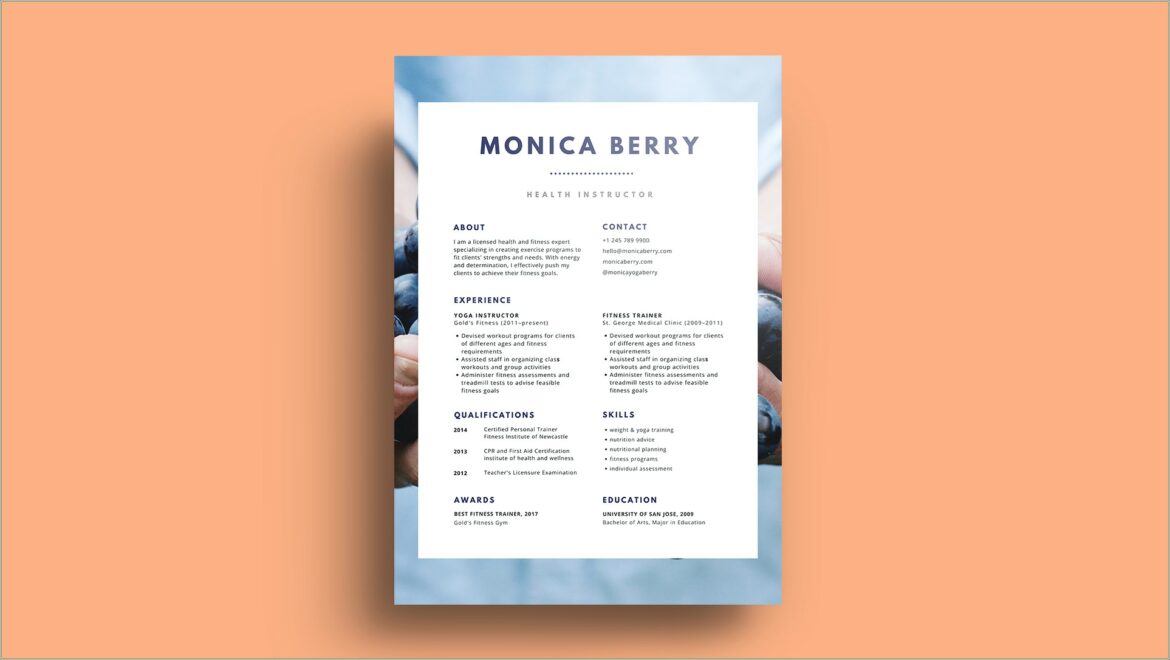 Best Font To Use Ro Resume