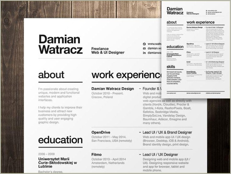 Best Fonts For A Writer Resume