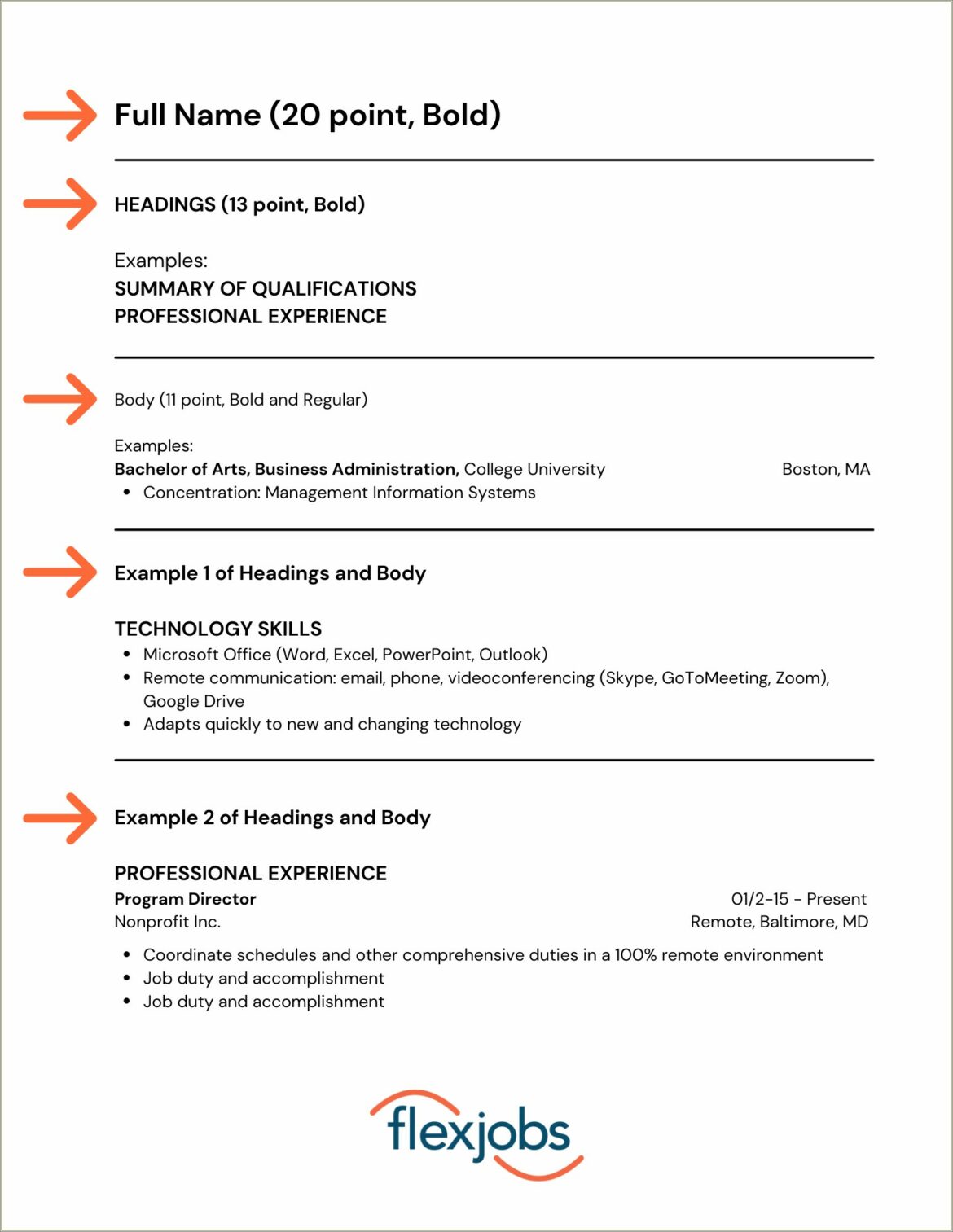 Best Fonts For Headings On Resume