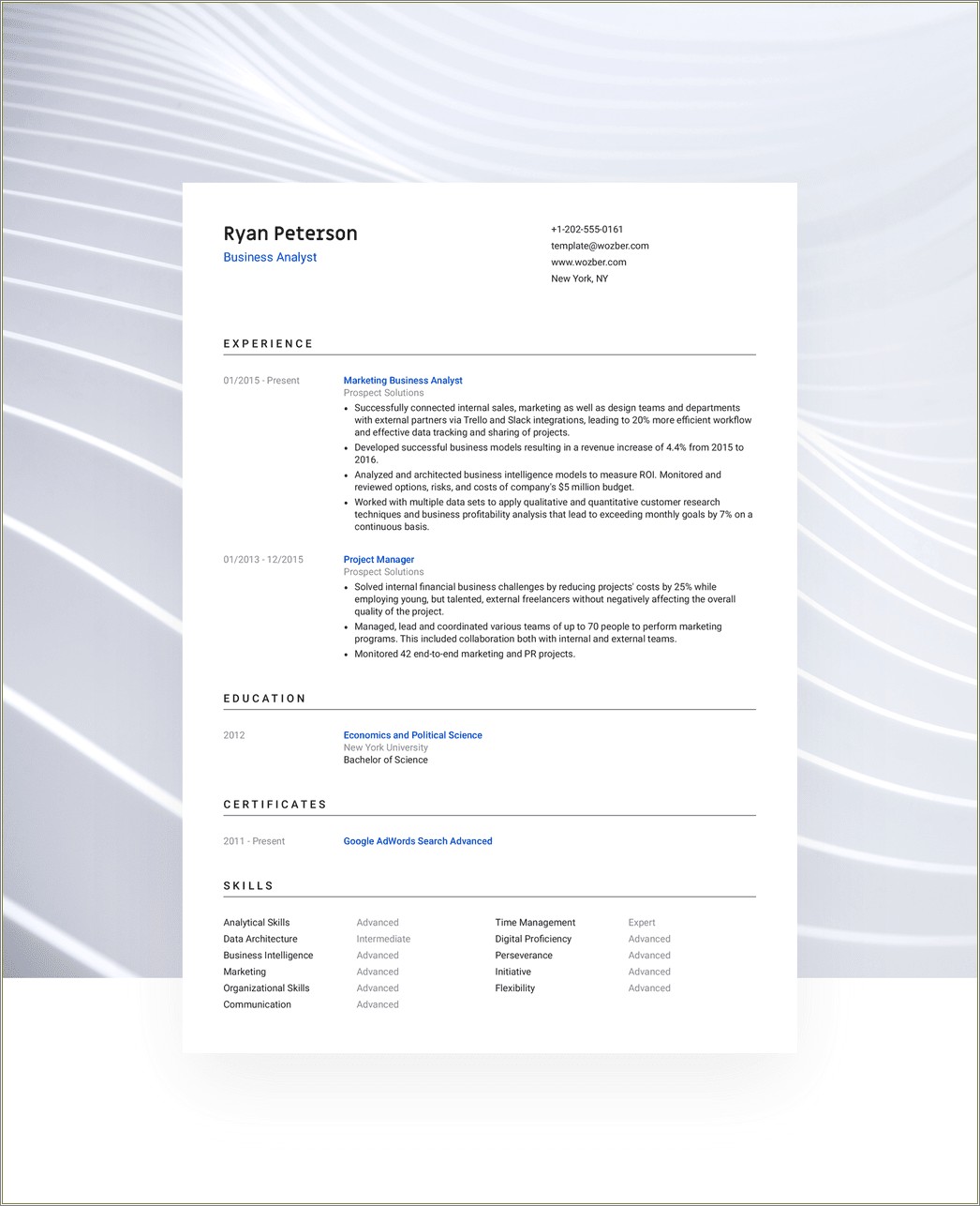 Best Formatted Resumes For A Lot Of Information