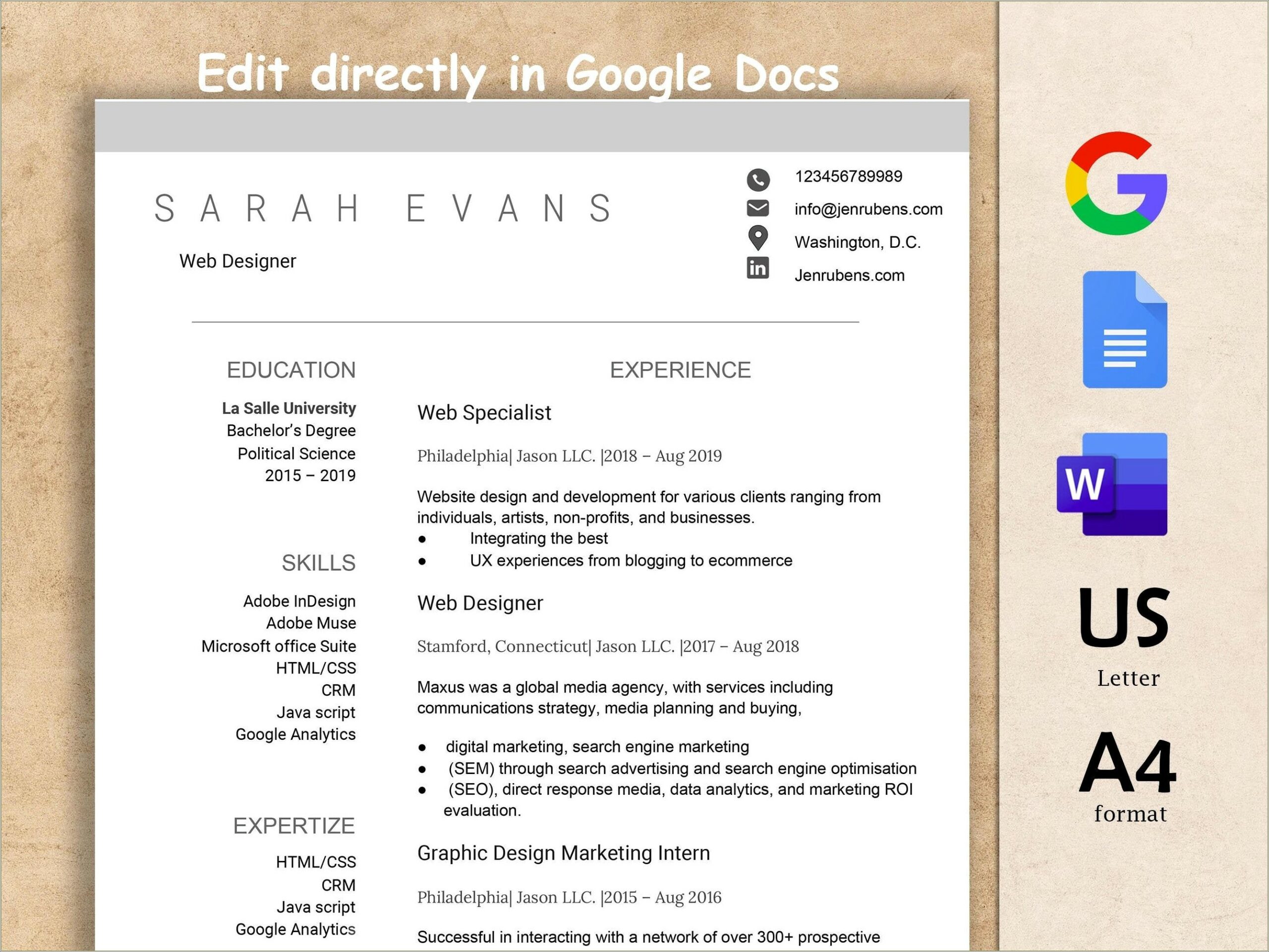 Best Google Doc Font For Resume