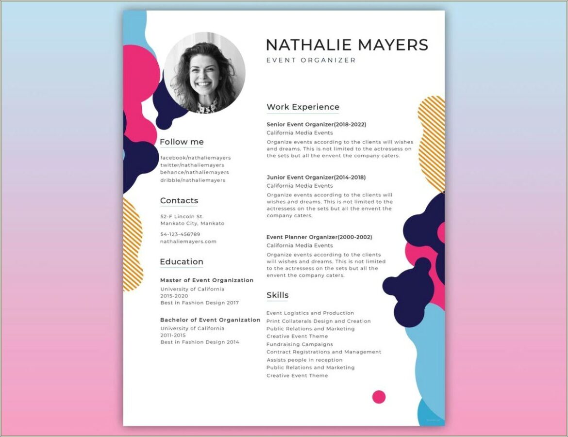 Best Graphic Design For Resume