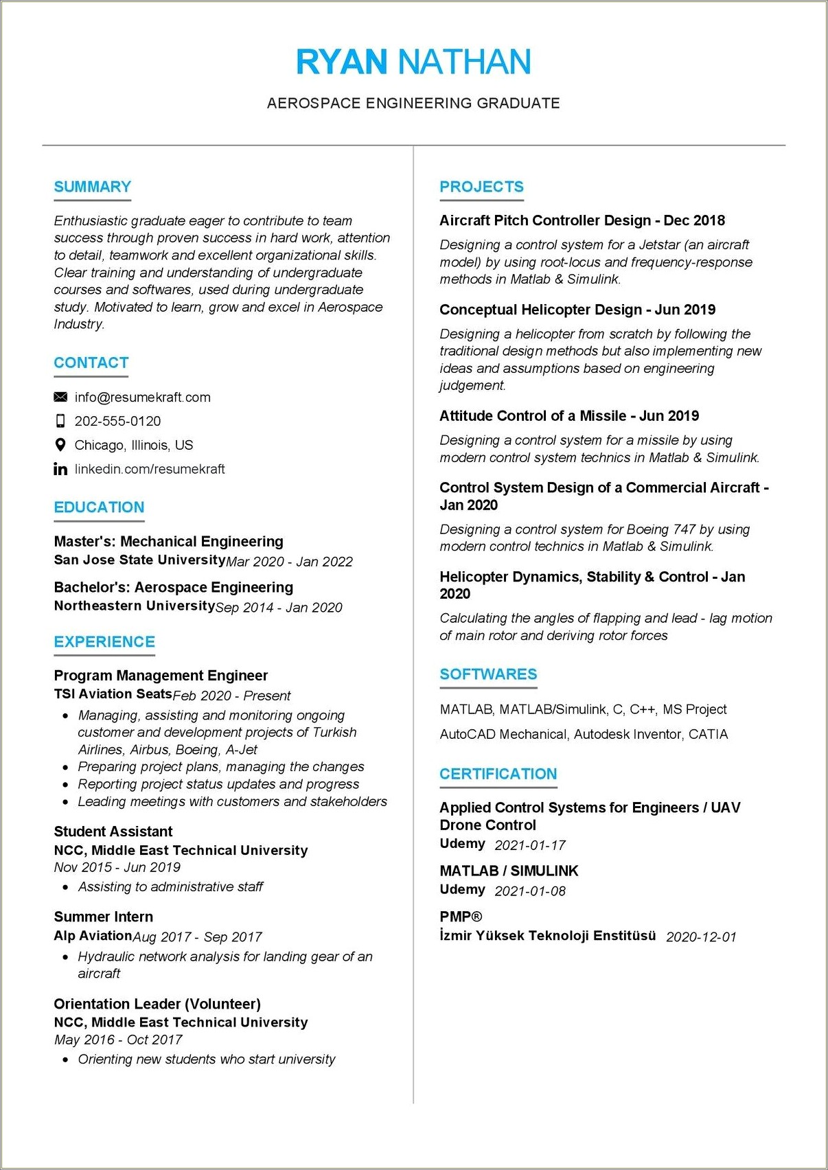 Best Machnical Engineer's Resume For Boeing