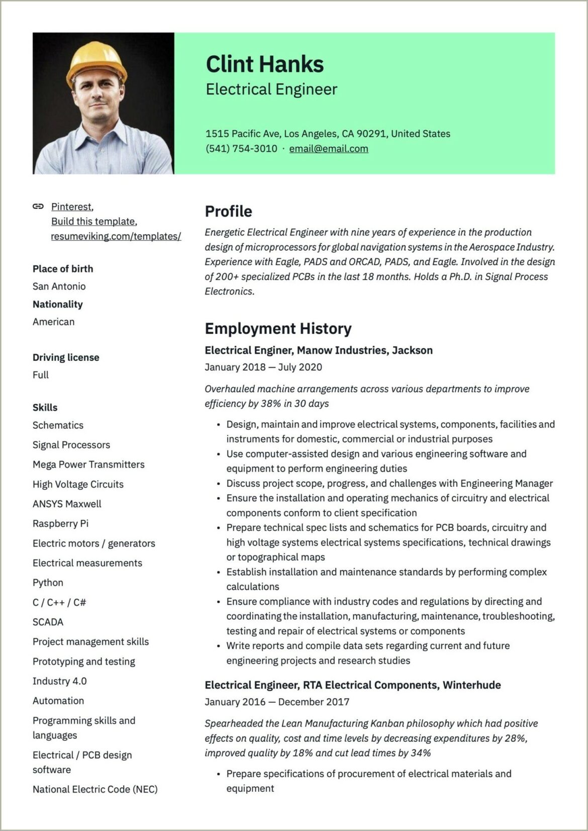 Best Mechanical Engineering Resume Writer 2017