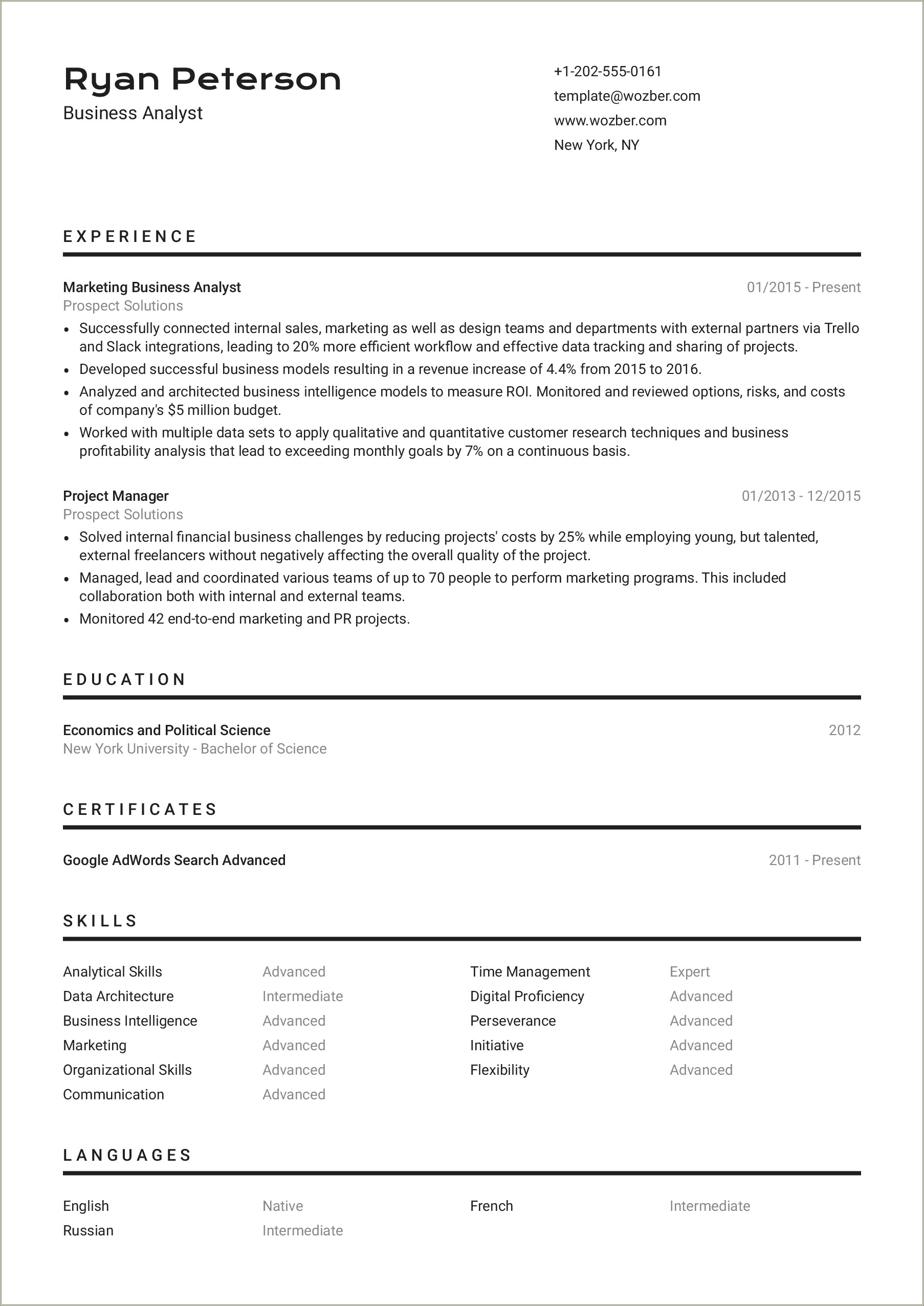 Best Online Resume Templates For Ats
