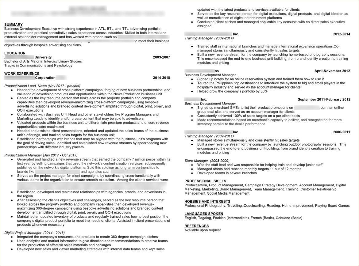 Best Personal Interests For Resume Reddit