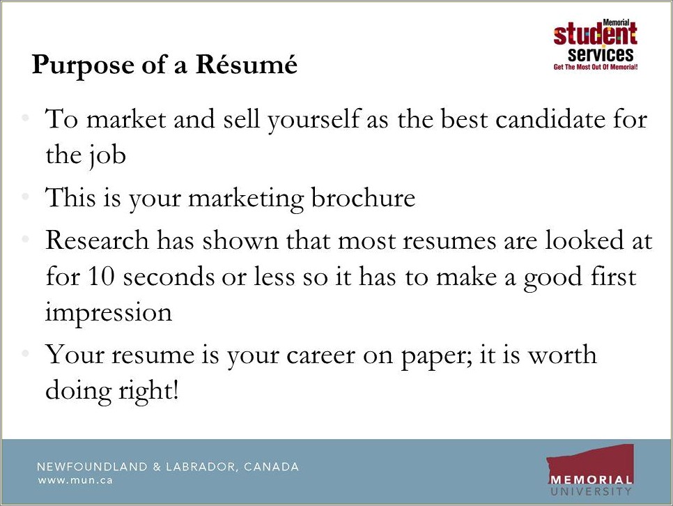 Best Phrase For Selling Yourself Resume