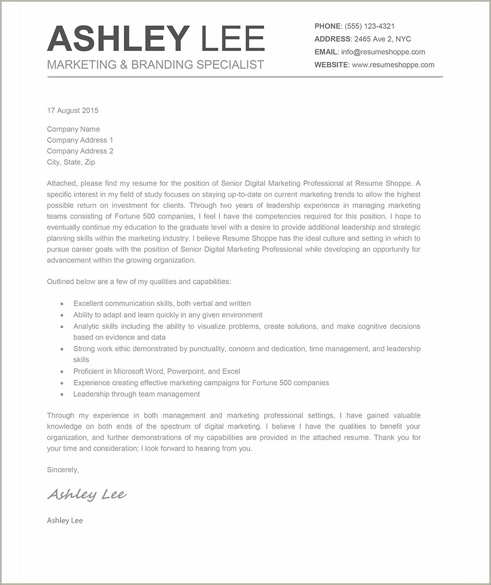 Best Professionally Done Resume And Cover Letter Sites