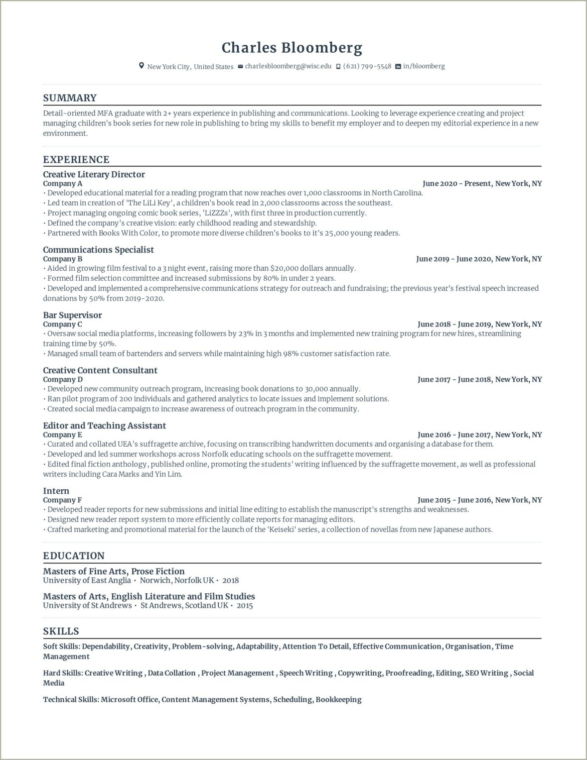 Best Resume Font Editor Proofreader Editorial