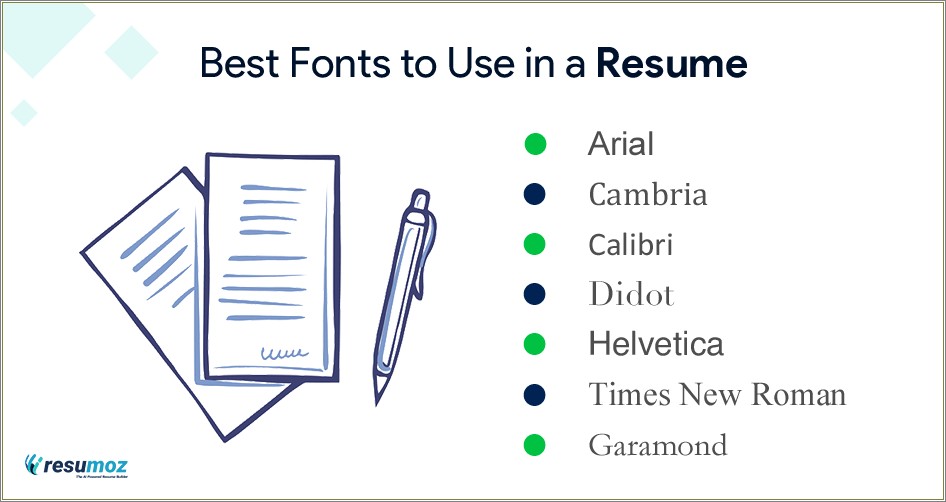 Best Resume Font Type And Size