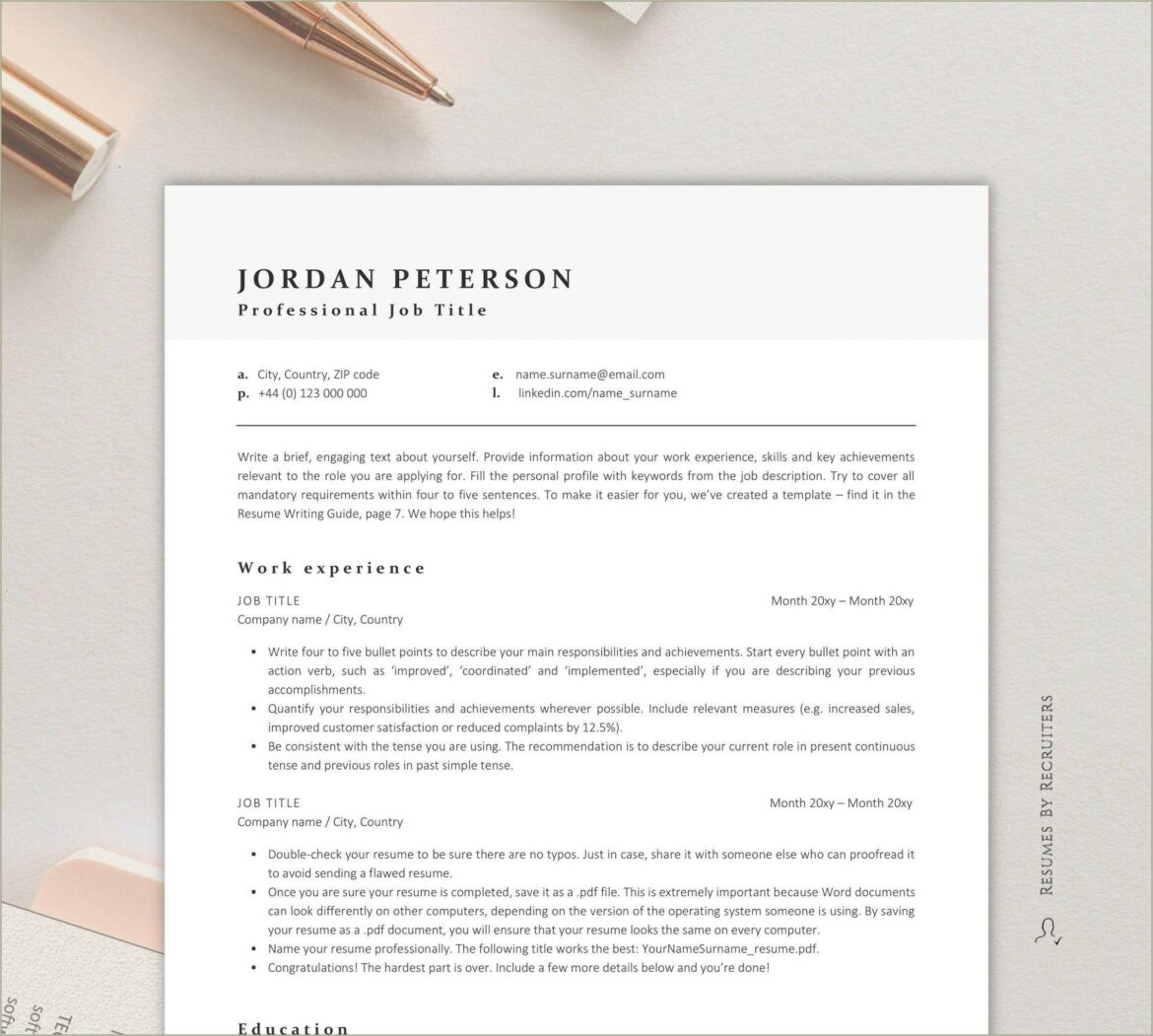 Best Resume For Someone Who Is Starting Fresh