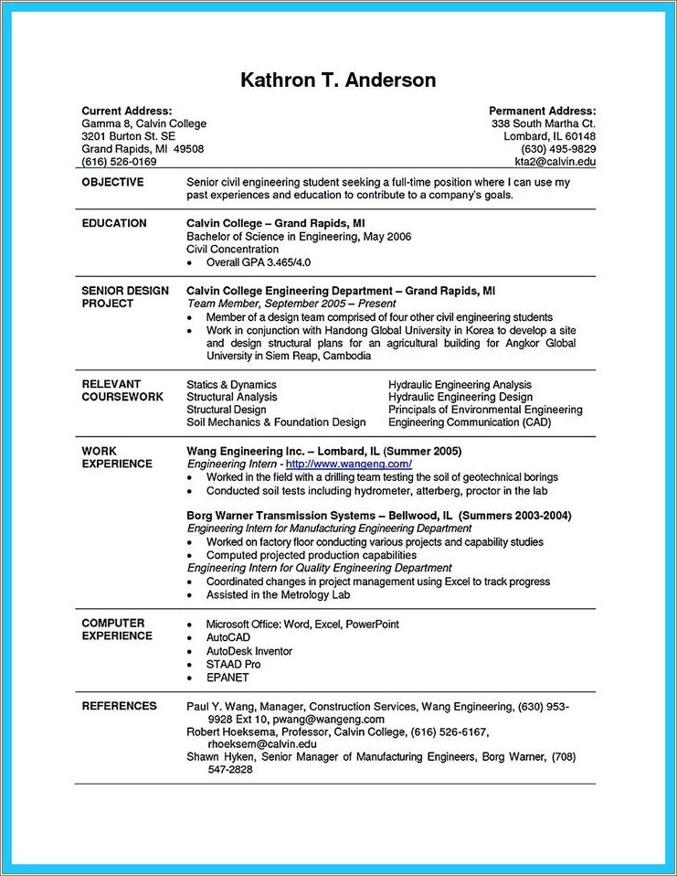 Best Resume For Someone With No Experience