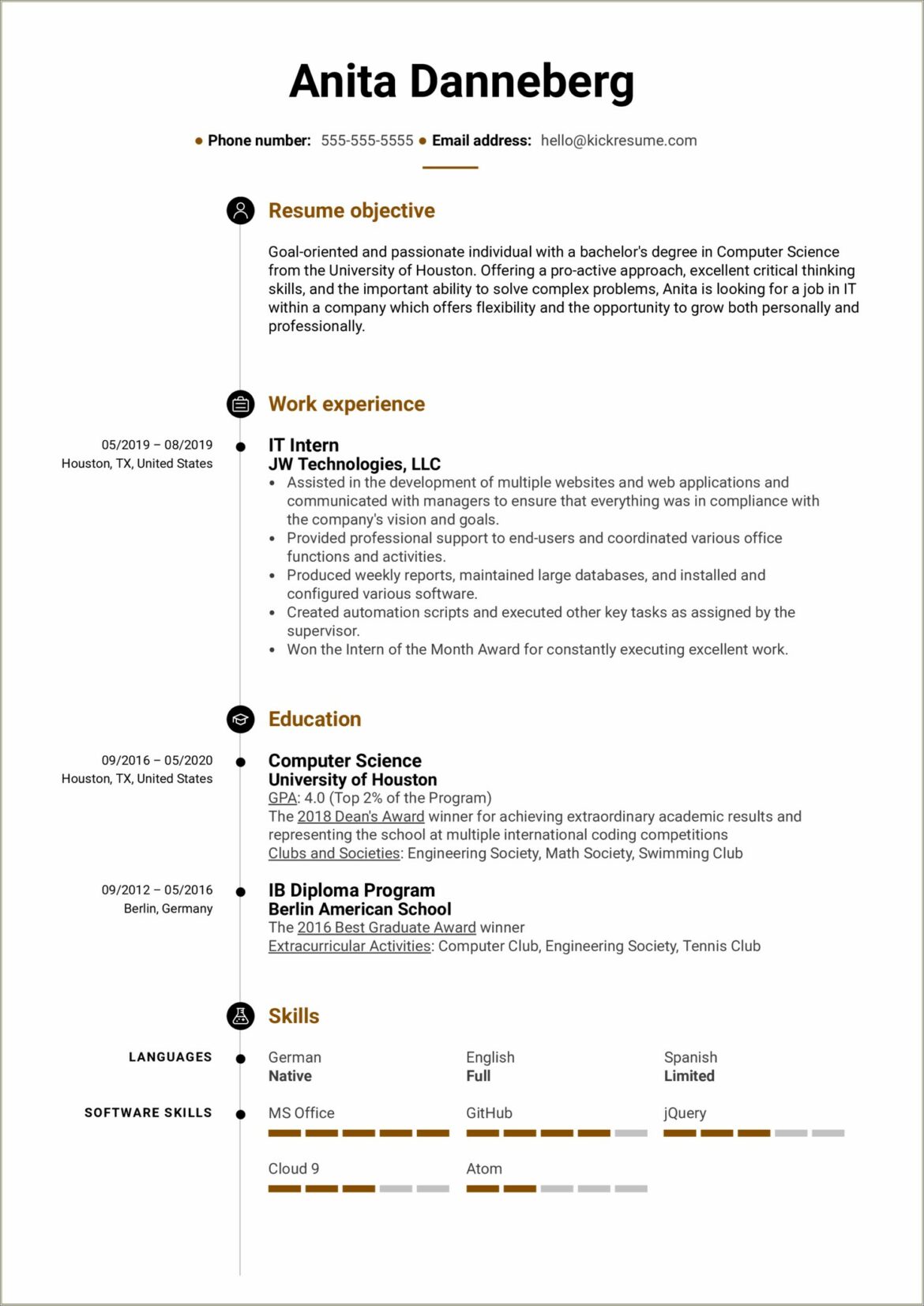 Best Resume Format For College Grad