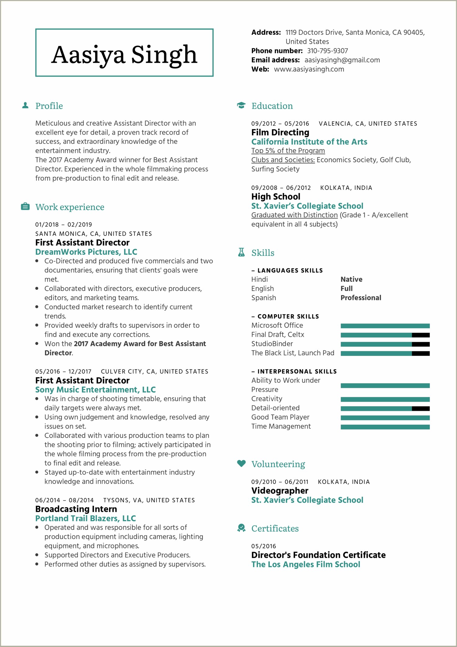 Best Resume Format For Freshers 2014