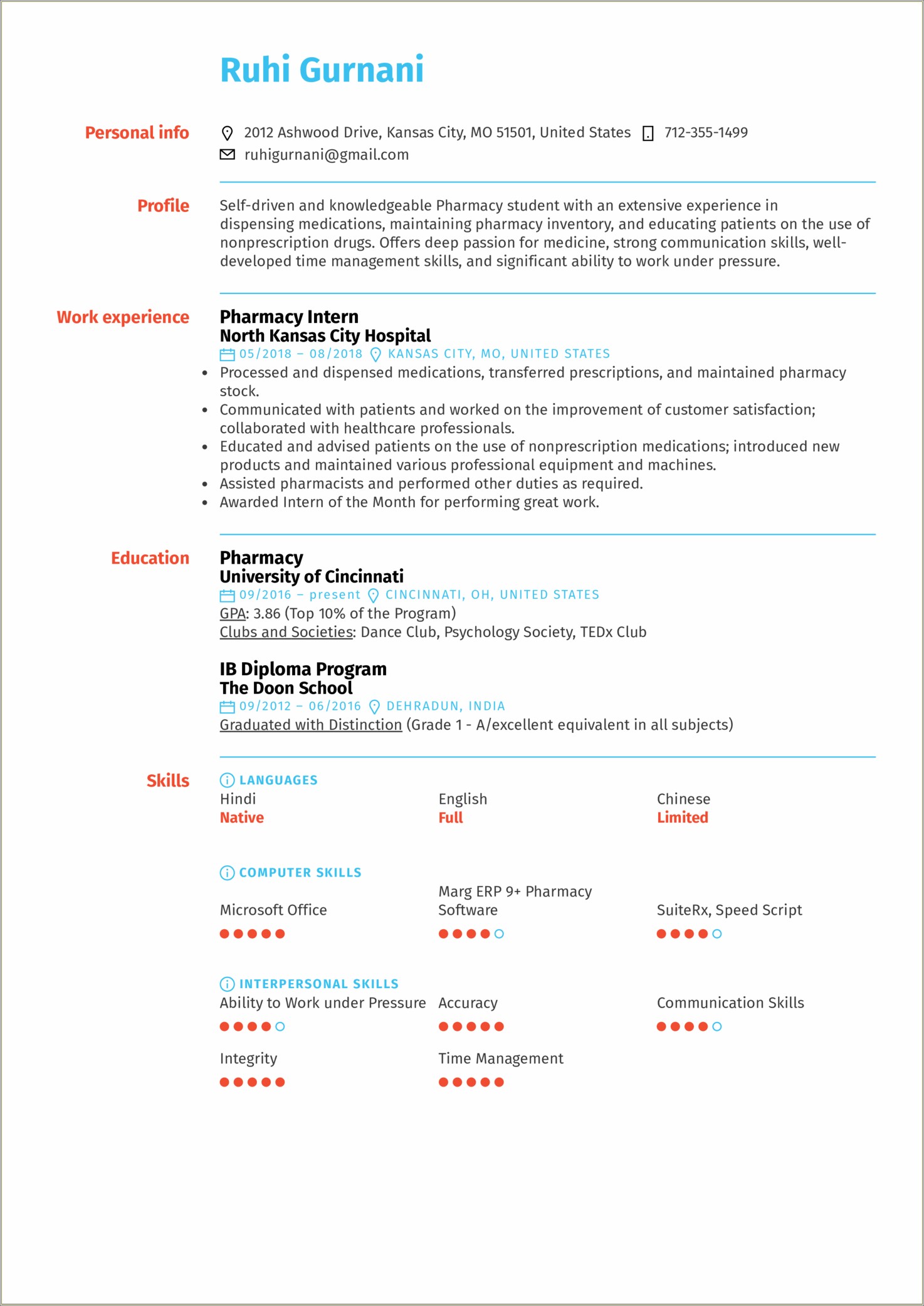 Best Resume Format For Indian Companies