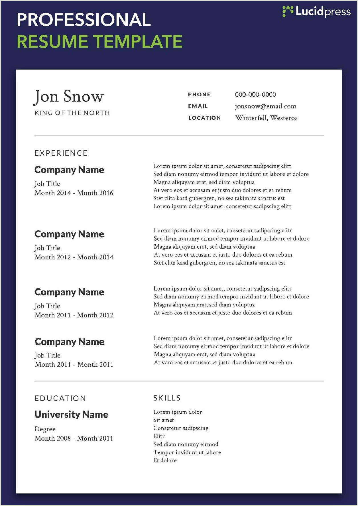 Best Resume Format For It Jobs