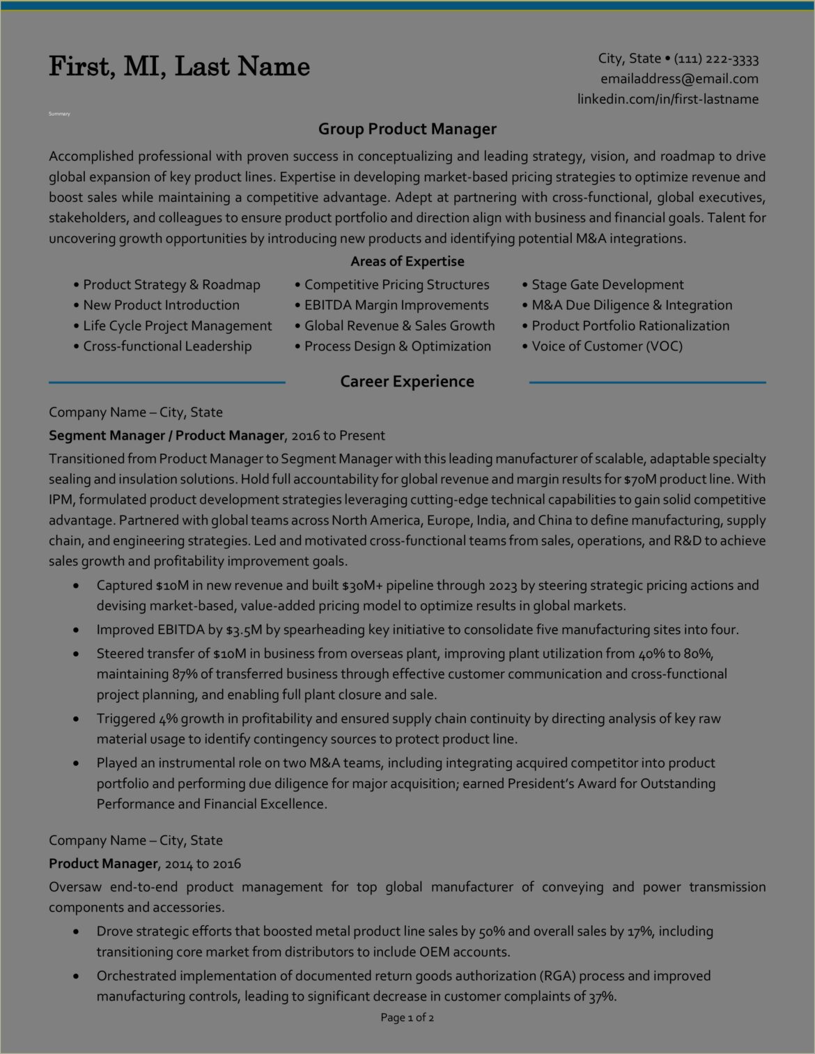 Best Resume Format For Job Application