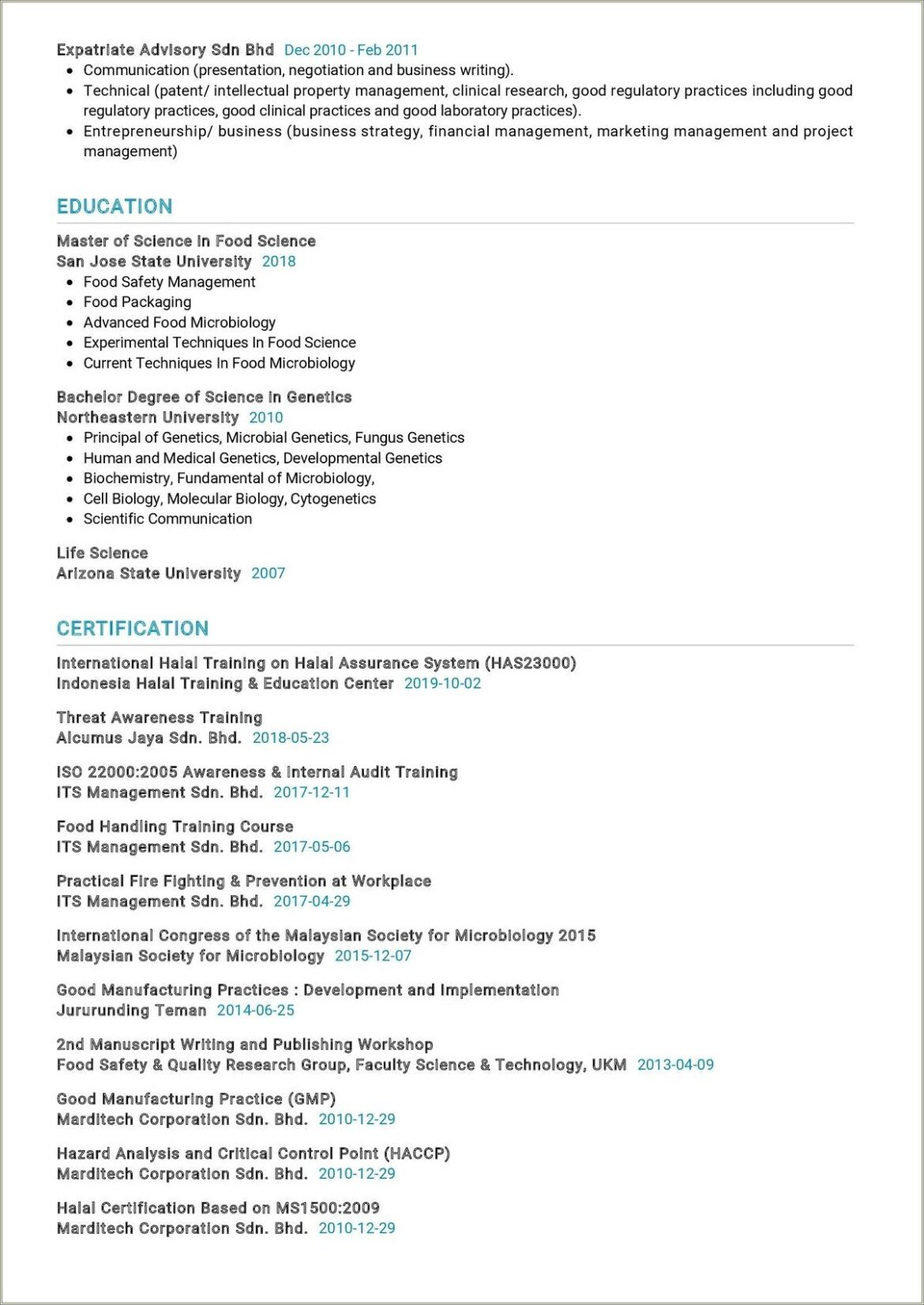 Best Resume Format For Medical Technologist