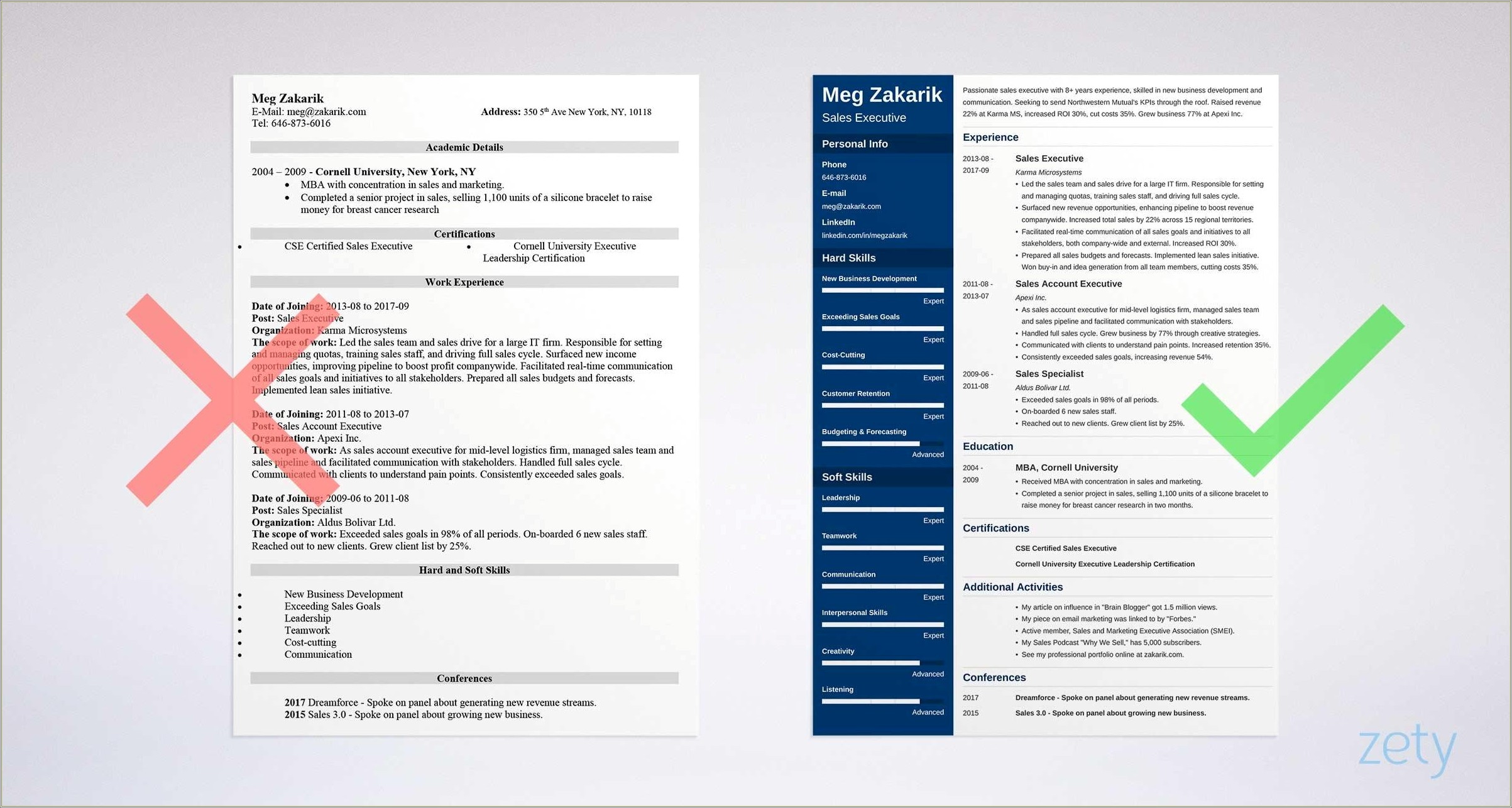 Best Resume Format For Middle Management