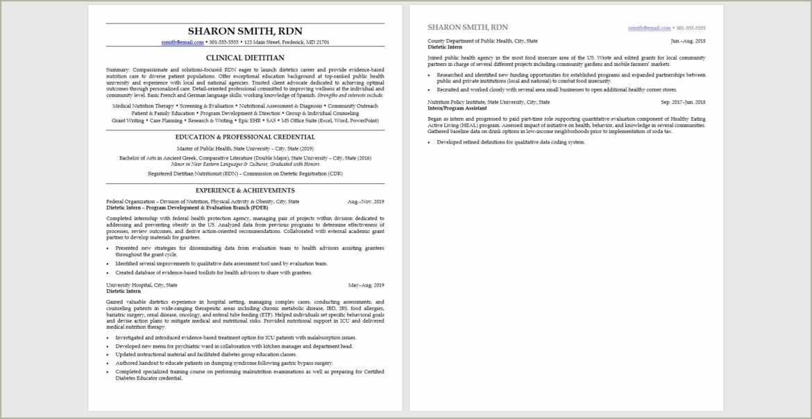 Best Resume Format For New Graduates