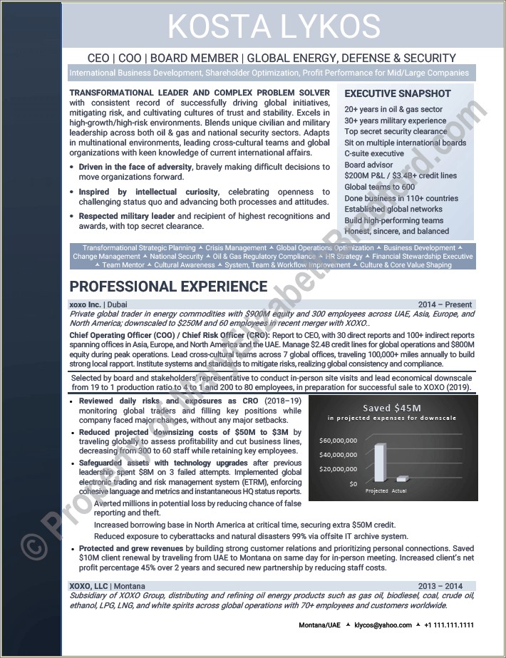 Best Resume Format For Oil And Gas Industry