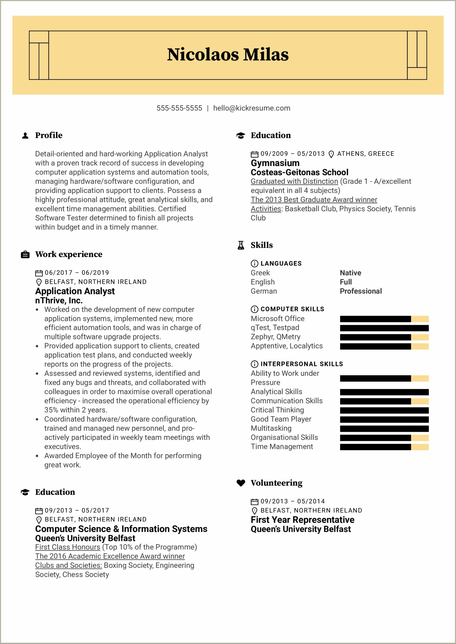 Best Resume Format For University Application