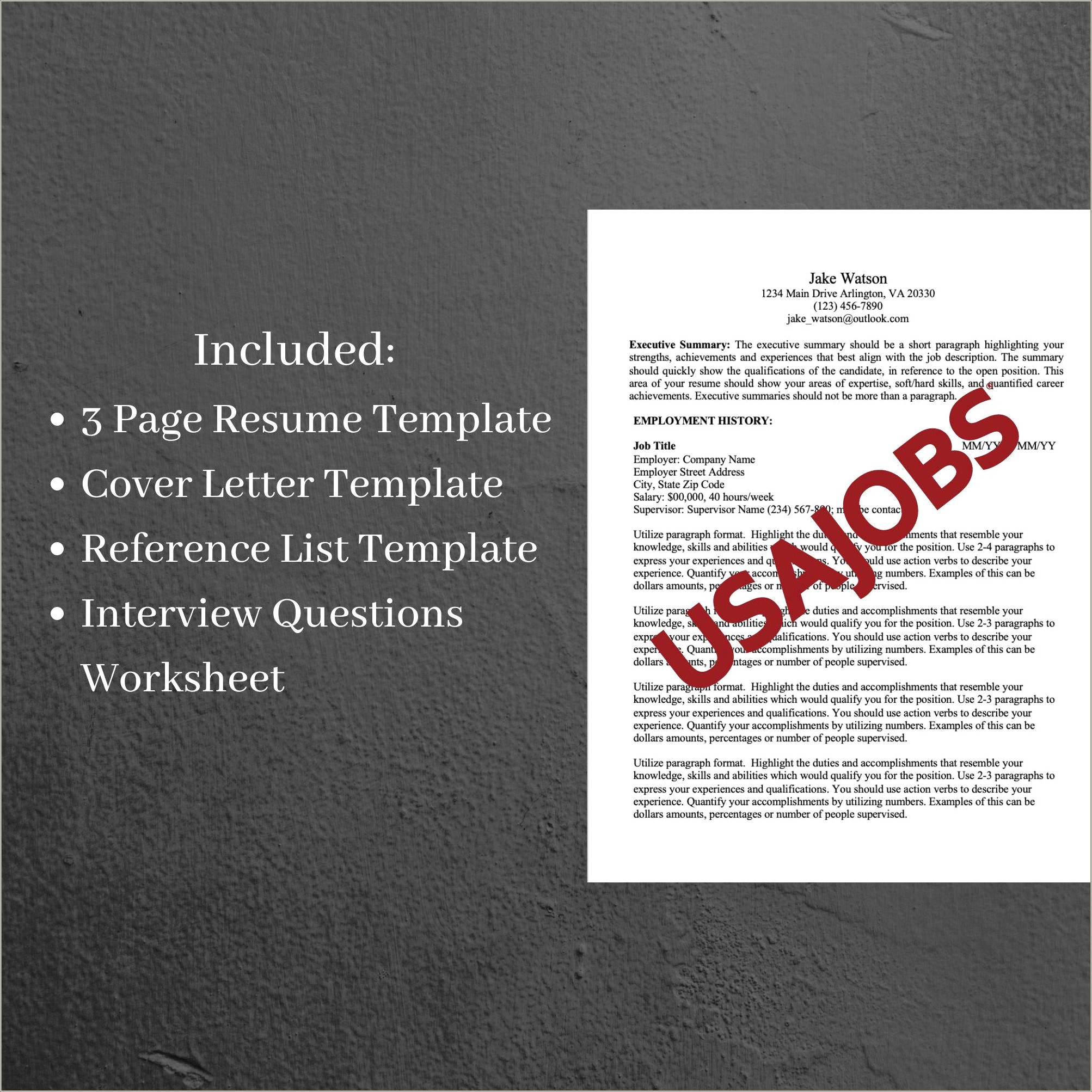 Best Resume Format For Usa Jobs