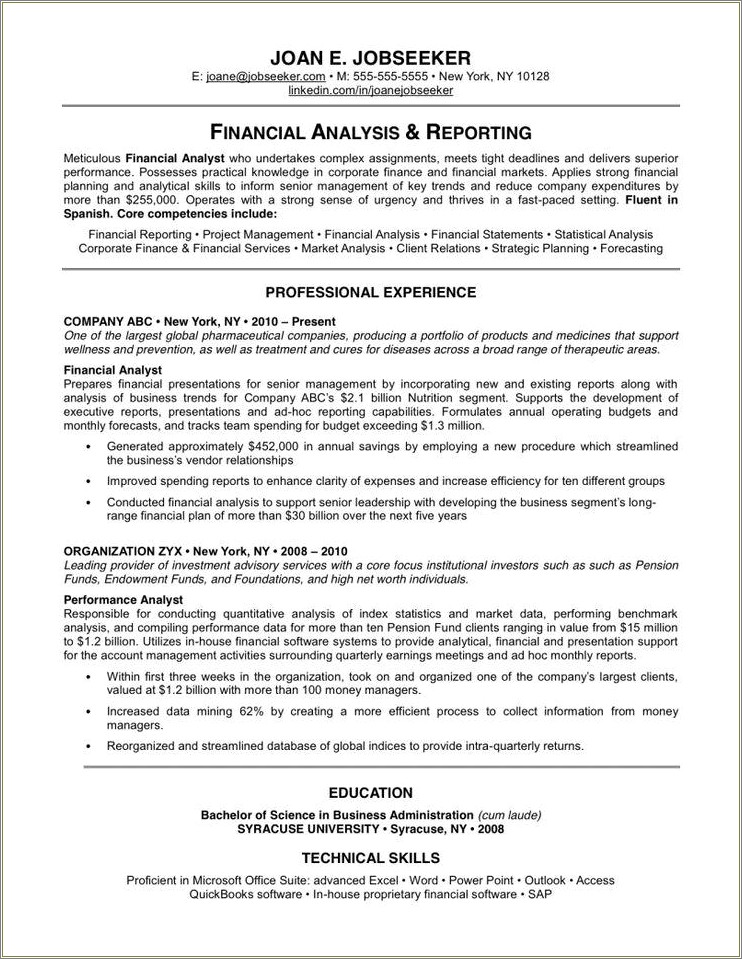 Best Resume Format To Get A Job