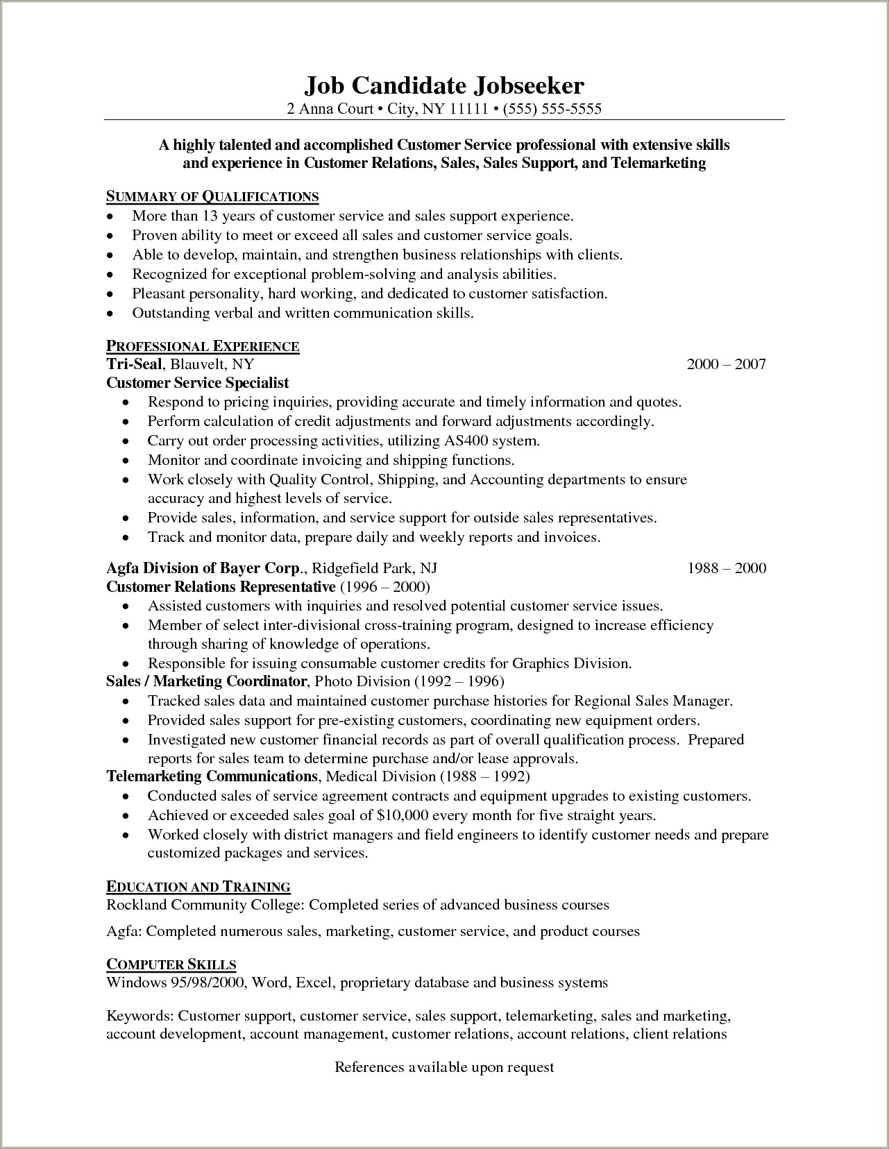 Best Resume Formats 2018 For Account Managers